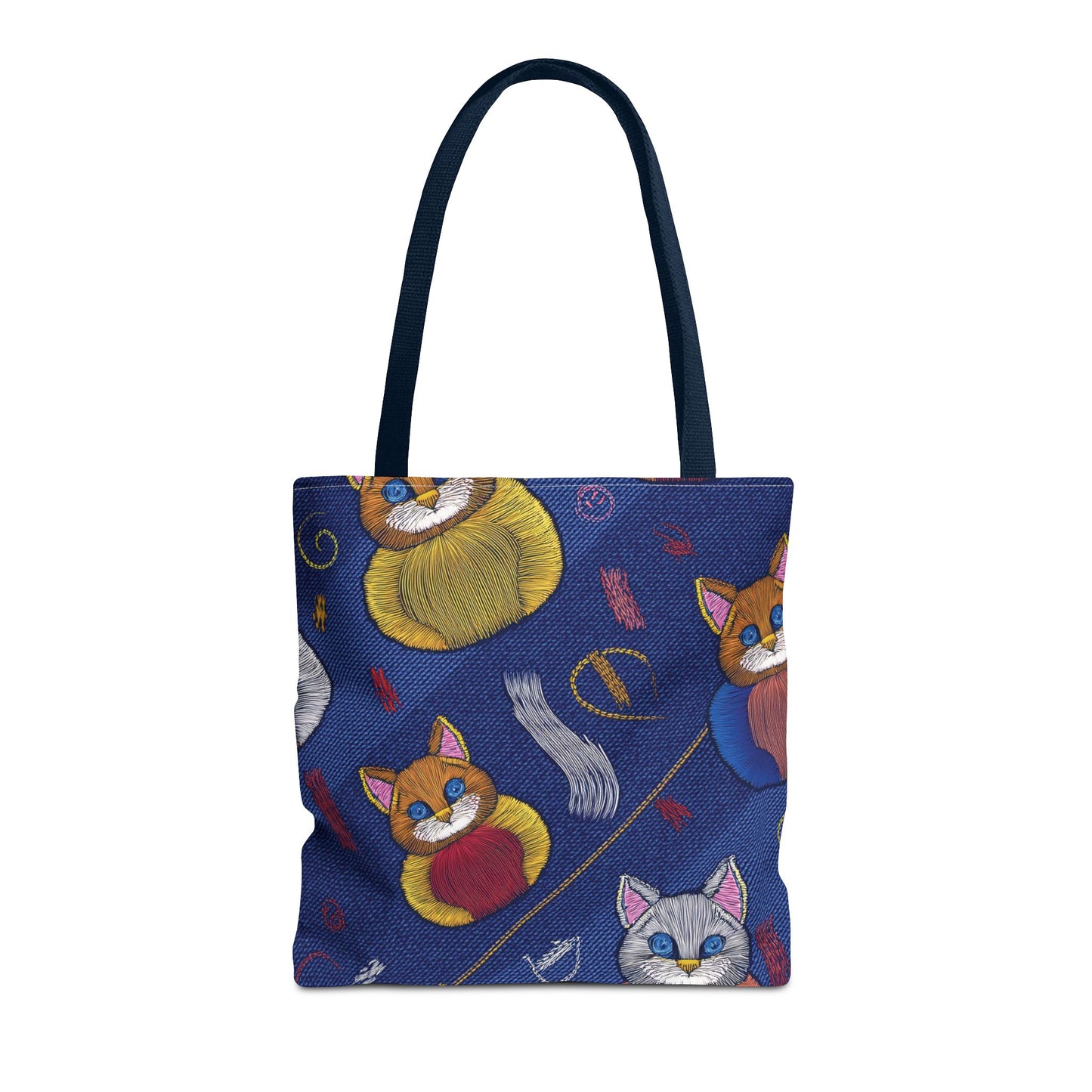 Denim Fabric Imitation Print Unisex Canvas Bag Poly Spun 3 Sizes Tote Bag 190-7