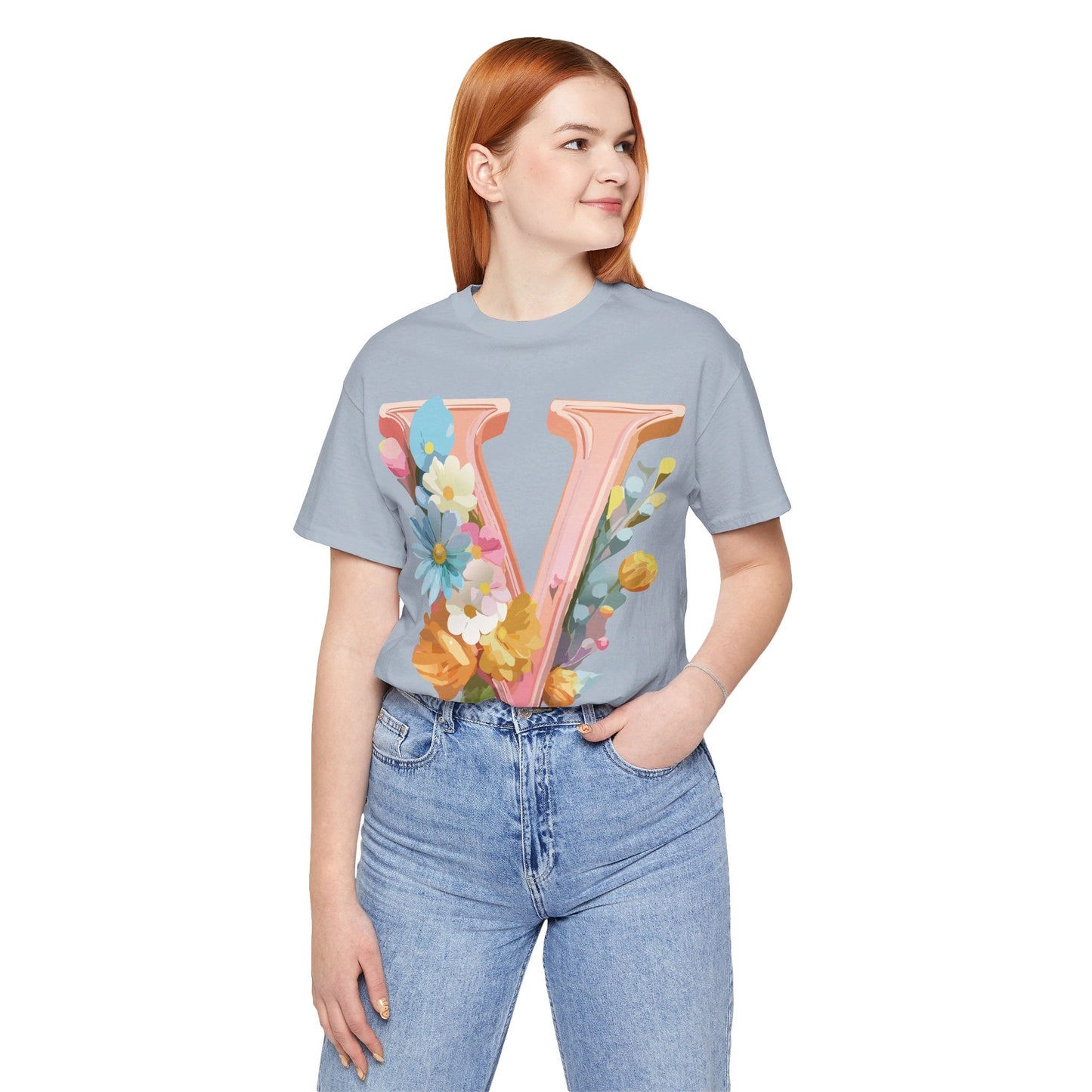 Letter V Shirt Unisex Graphic Tee With Vintage Inspired Artwork From Adelpha Official Edition