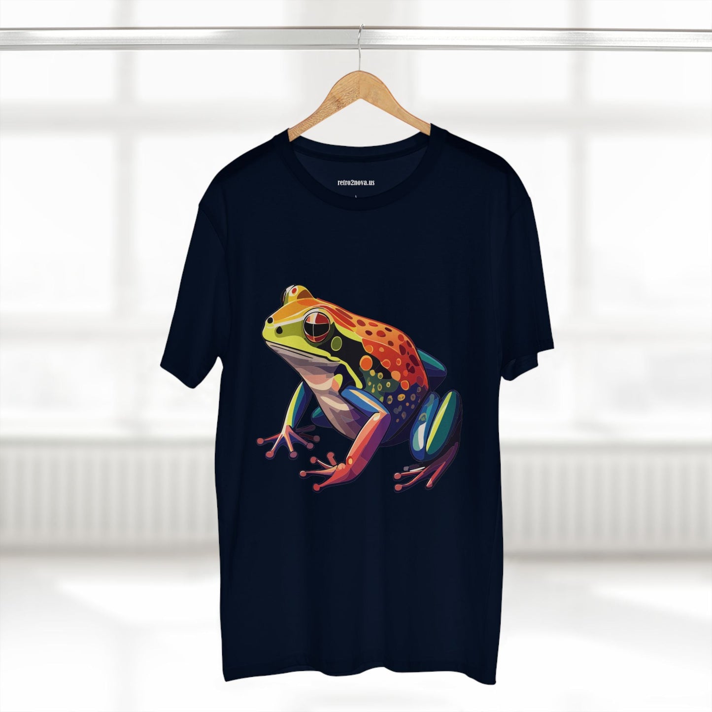 Unisex Premium Cotton Tee Frog Animal Shirt Original Art Design Retro2Nova Art Collection Exclusives