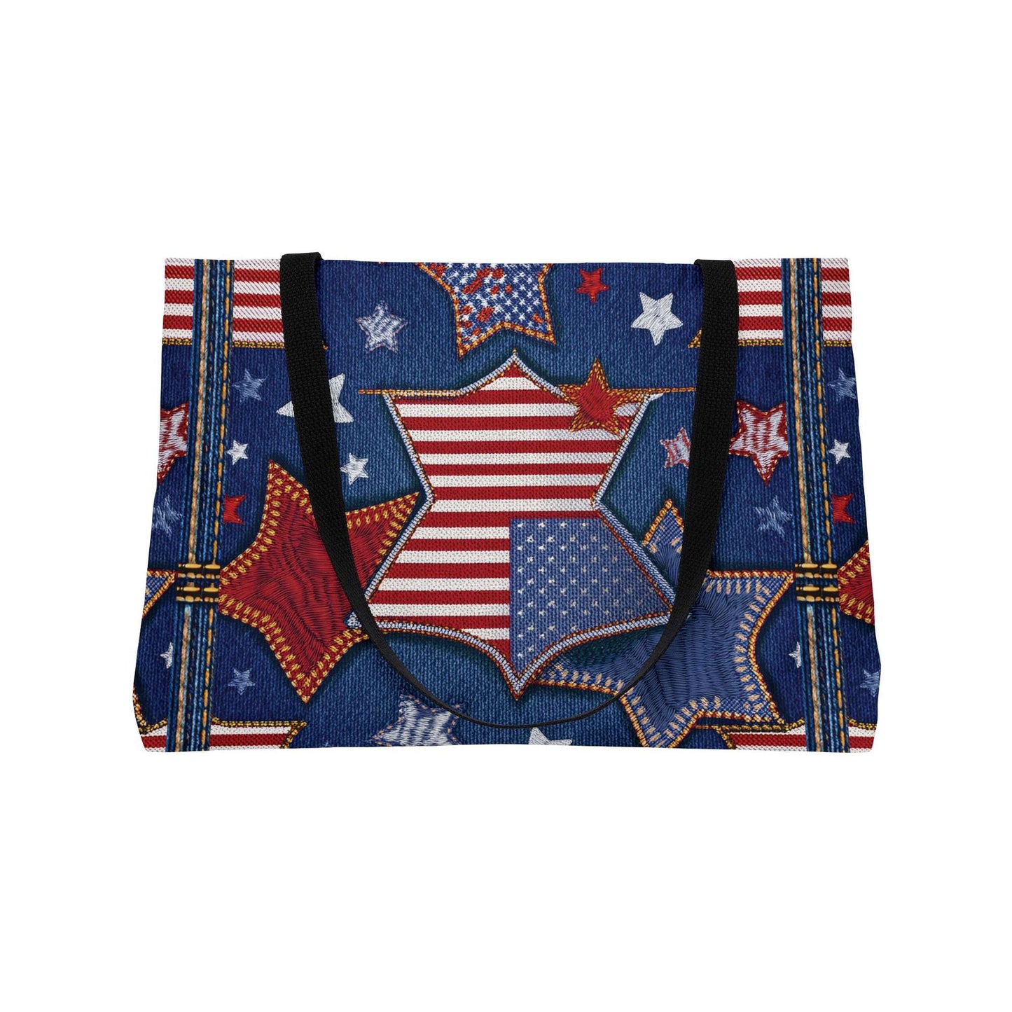 4th of July Denim Color Imitation Print Unisex  Yoga Bag  Spun Poly 24x13 Canvas Bag 58