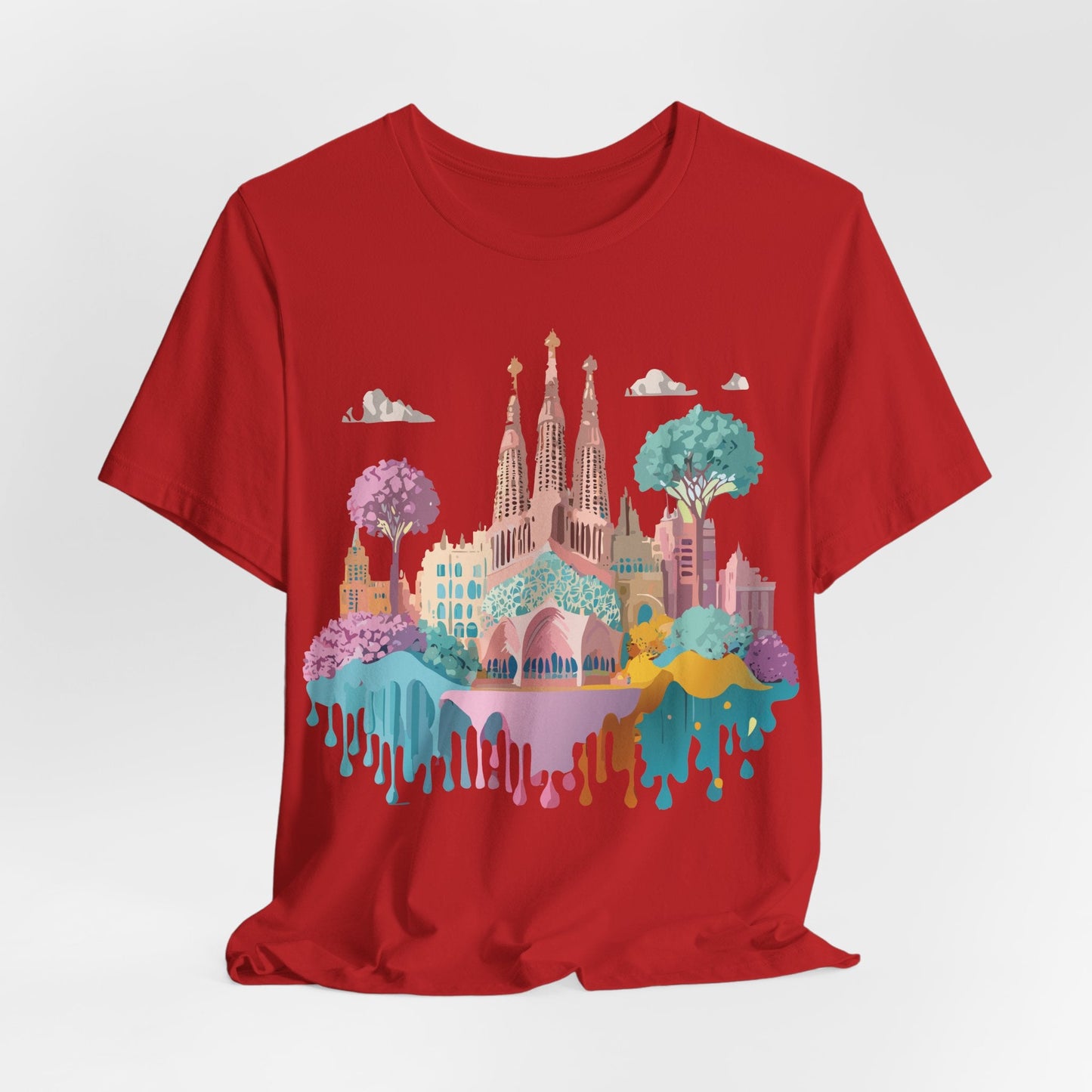 Barcelona Tourist Unisex Graphic Tee Featuring Original Vintage Art