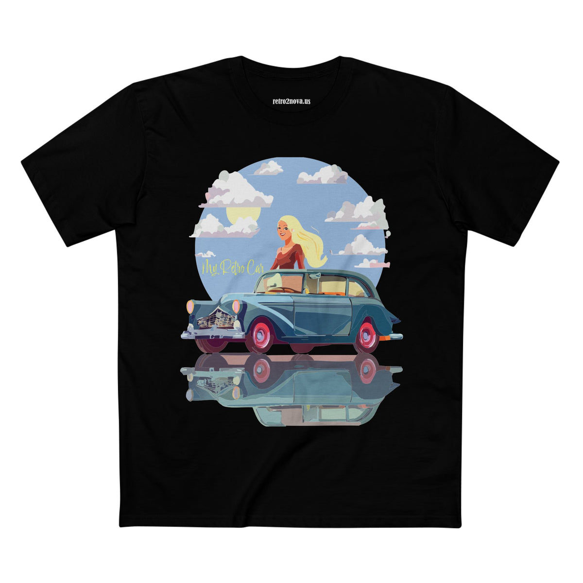 Retro Car Vintage Graphic Tee Staple Unisex 100 Cotton Tee Shirt - RC-12