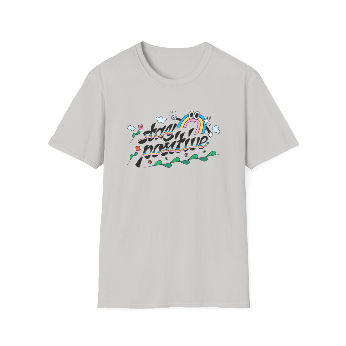 Positive Slogan Positive Words Tee with Good Quotes Graphic Tee Gildan Unisex 100 Cotton Tee Shirt p106