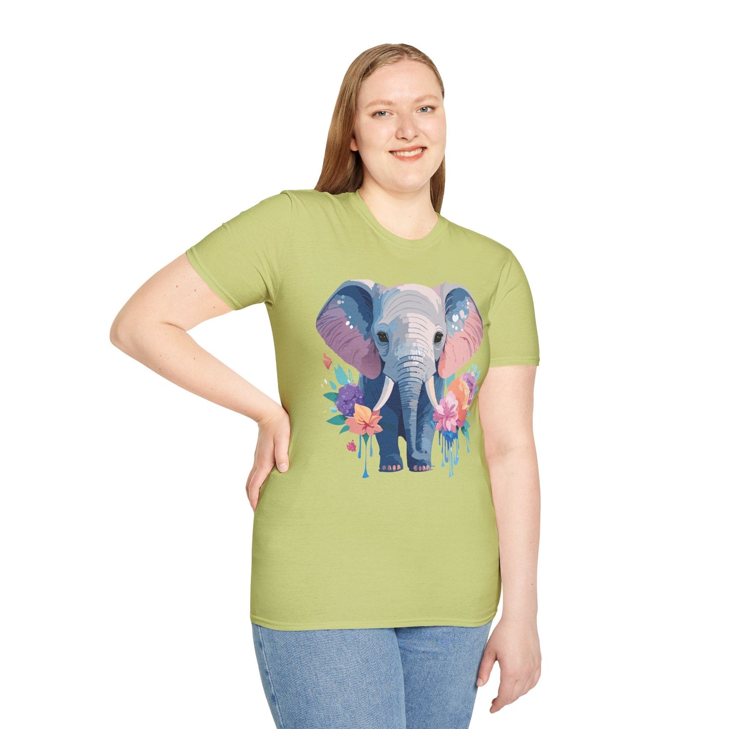 Elephant Graphic T Shirt Unisex Softstyle 64000 Cotton Animals T Shirt For Adults Premium