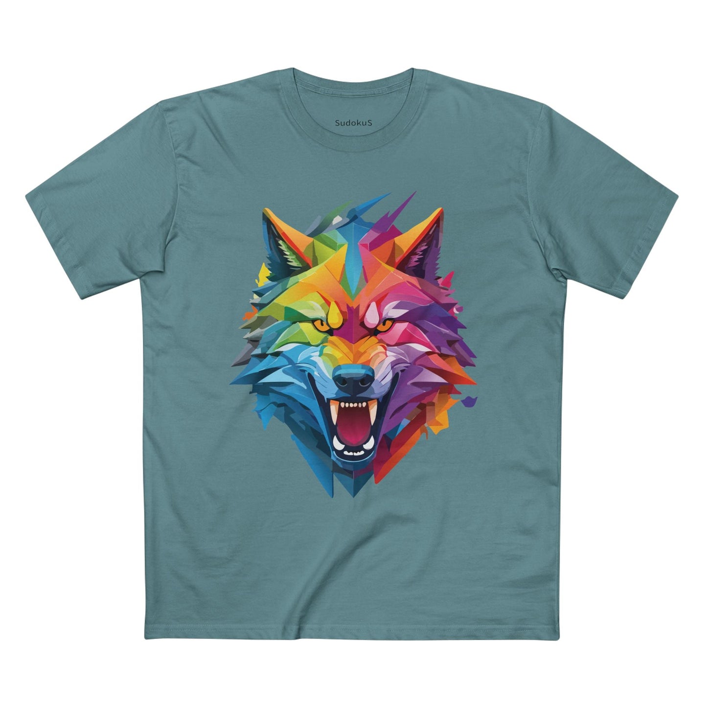 Wolf Graphic Unisex 100 Cotton Staple Tee with Animal Design Artwork 18