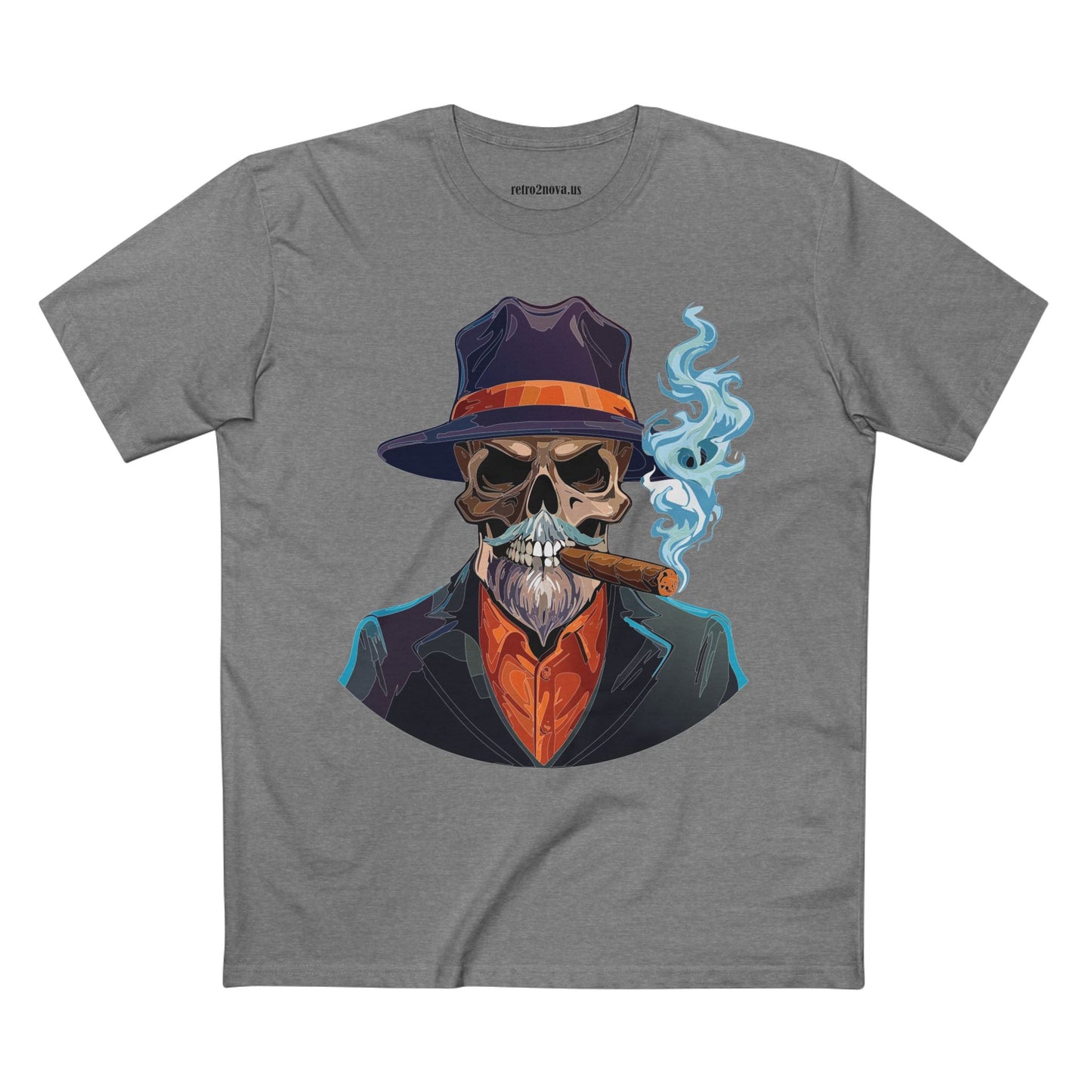 Skull Skeleton Shirt Unisex Premium Cotton Tee With Original Art Design Retro2Nova