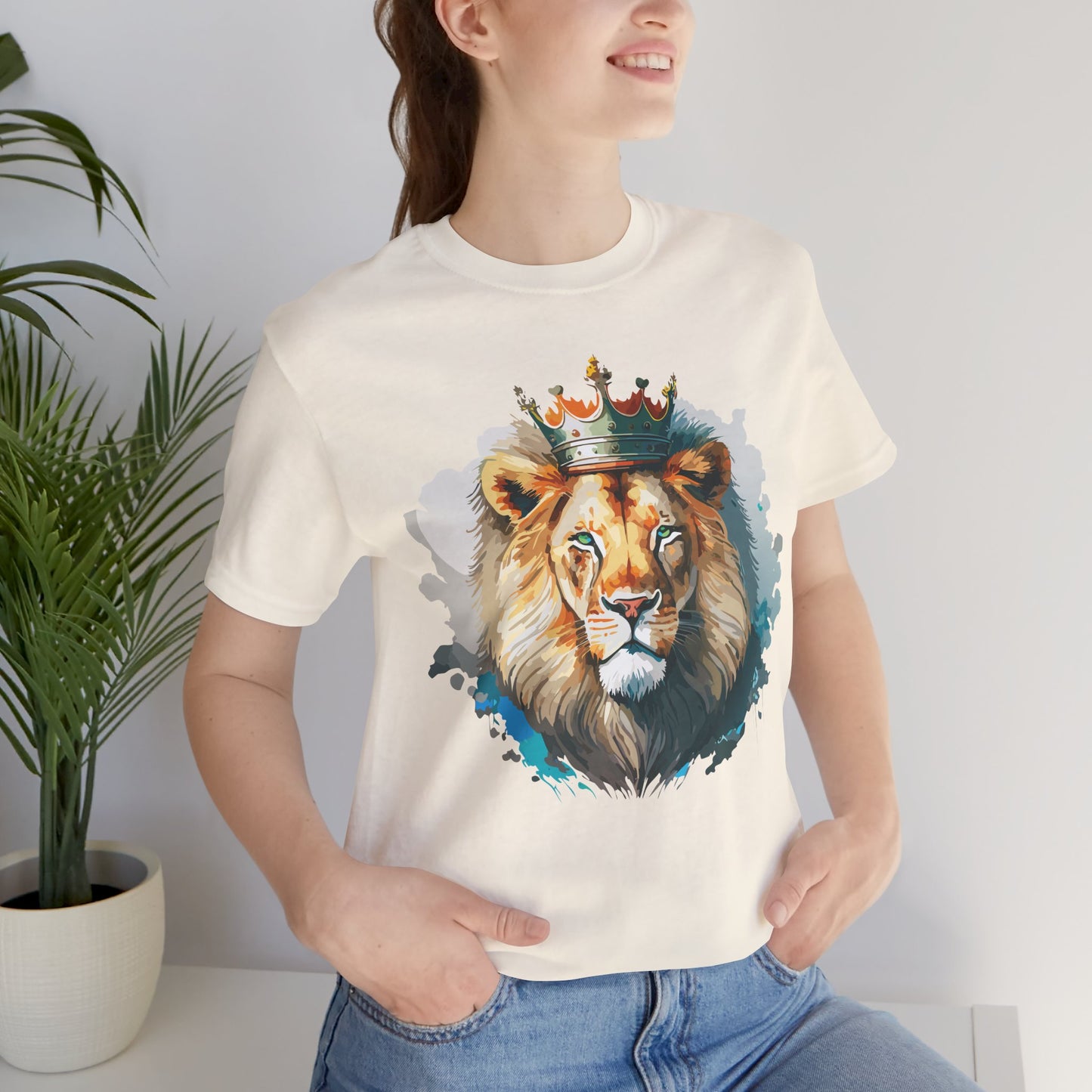 Lion Shirt, Animal Shirt, T-Shirt with Lion, Art Design Tee, Animal Tees, Safari T-Shirt, Crown Tee 13