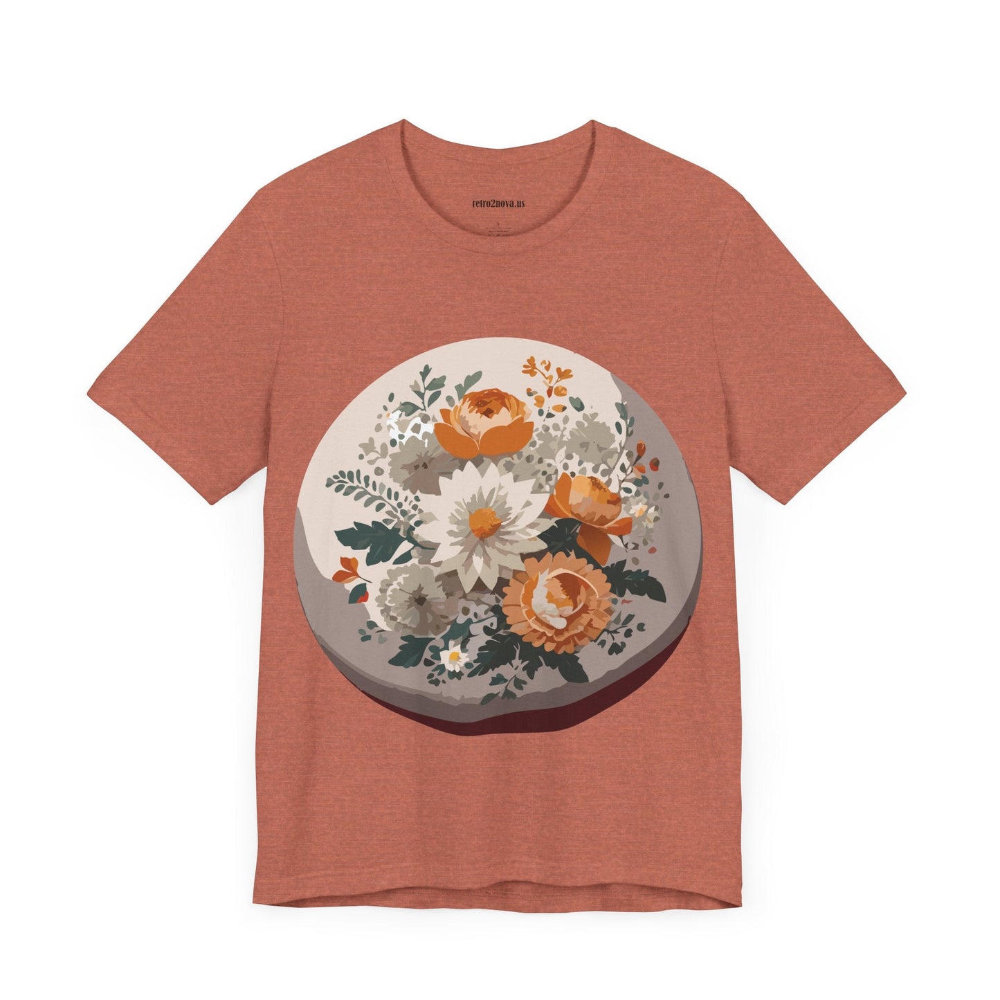 Floral Shirt Unisex Floral Print Jersey Tee Lightweight Breathable From Flowers Collection