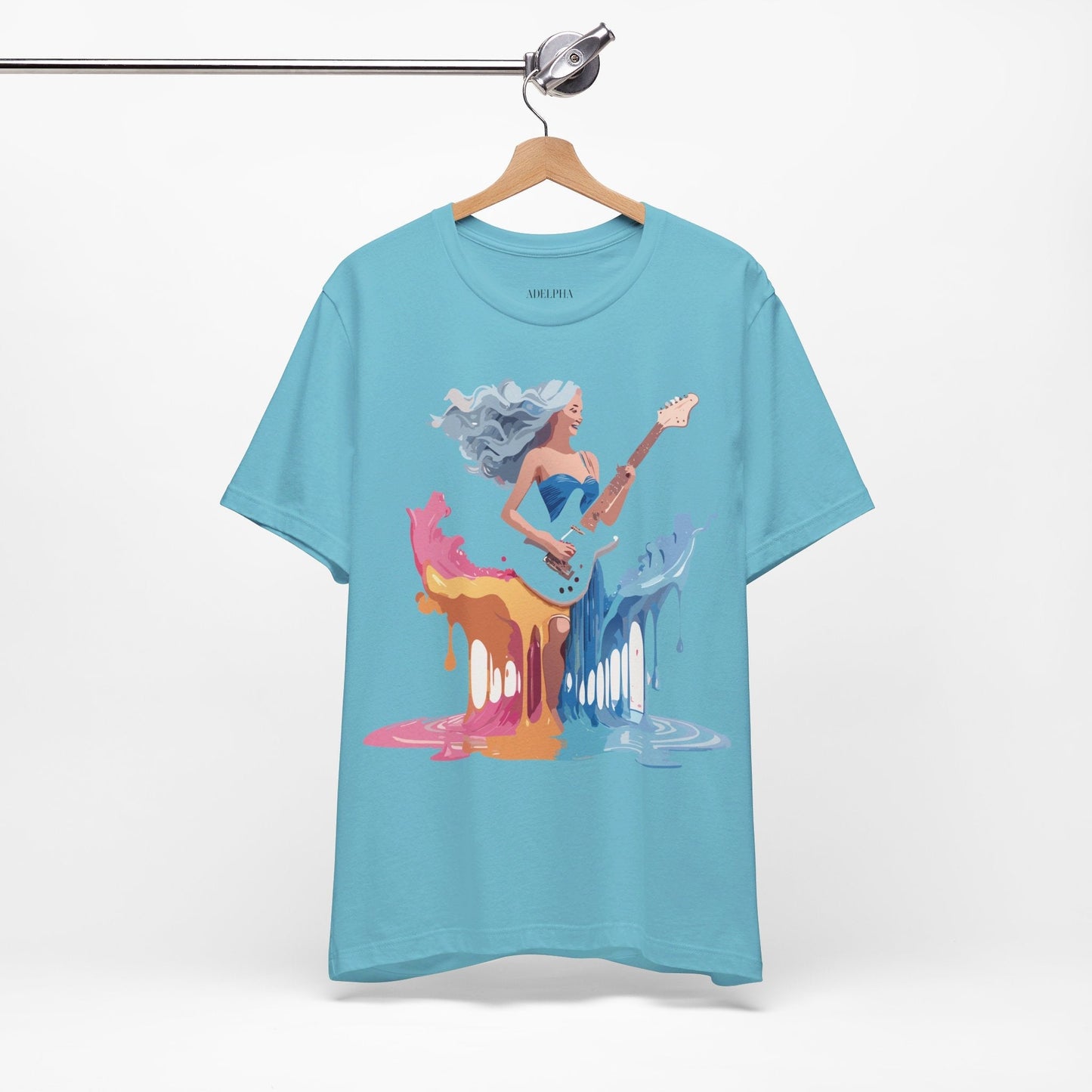 Music Graphic Tee Unisex Short Sleeve Shirt With Vintage Inspired Artwork From Adelpha