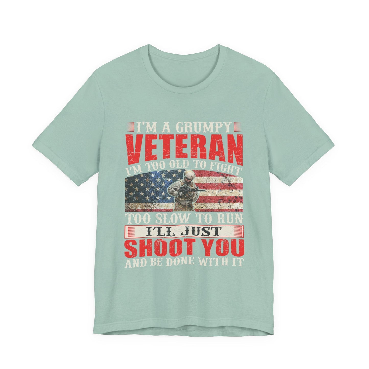 Army Veteran Patriotic Graphic Design Unisex Cotton T-Shirt v38