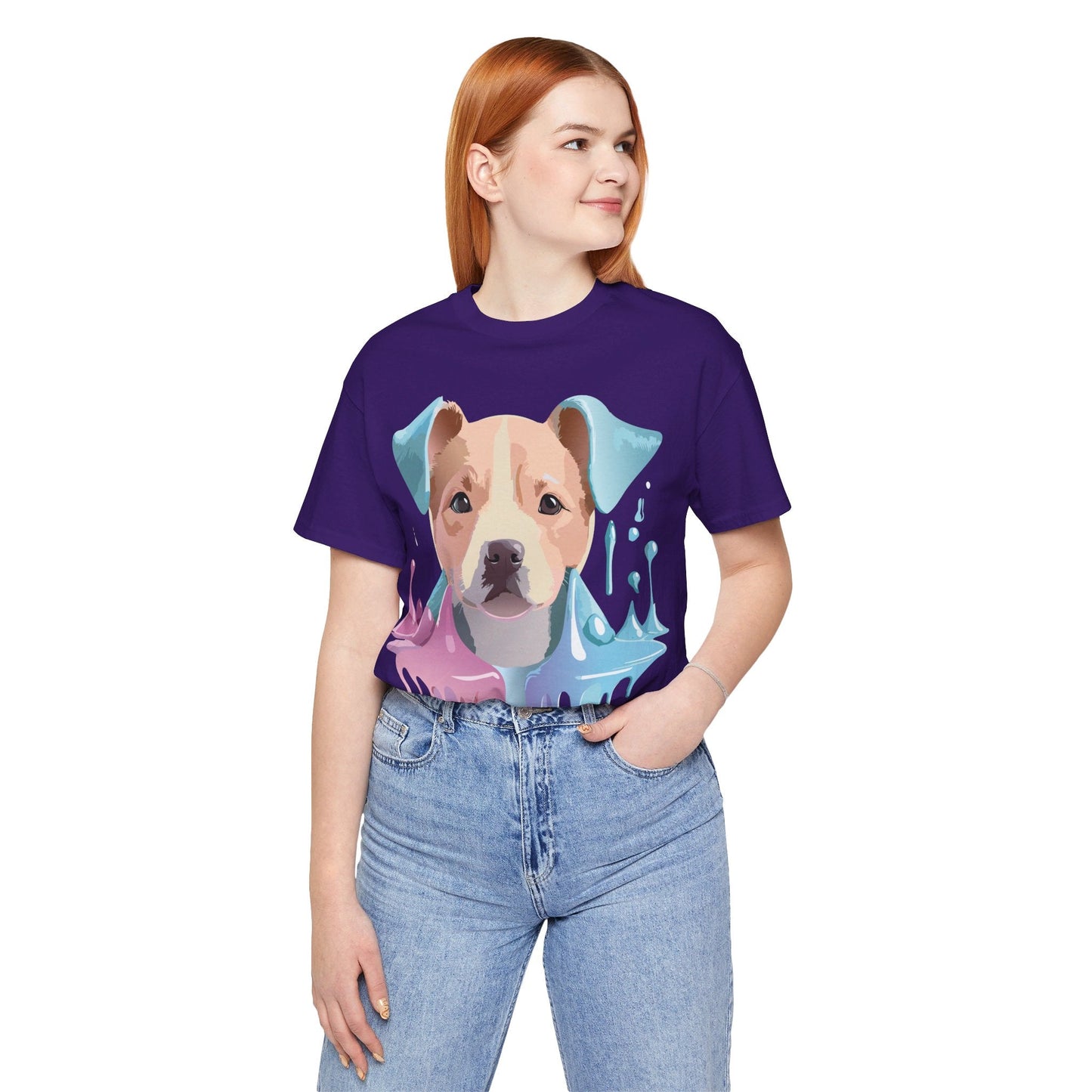Unisex Dog Graphic Tee With Vintage Inspired Artwork By Adelpha Short Sleeve Shirt