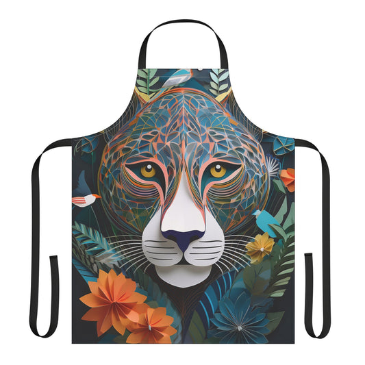 Leopard 100% Polyester Stain-resistant 31.5 x 25.6 | Art Print Canvas Apron 2