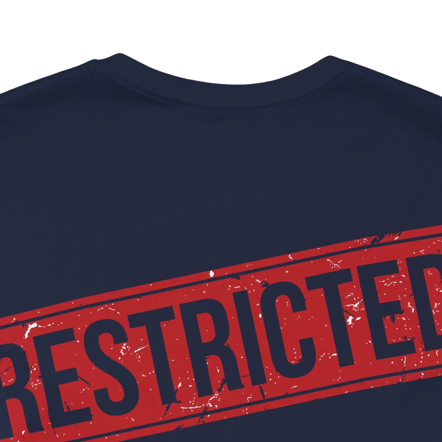 Tee Shirt With Red Stamp From Bad Galaxy Made To Order 100 Percent Cotton USA Printed With Eco Inks