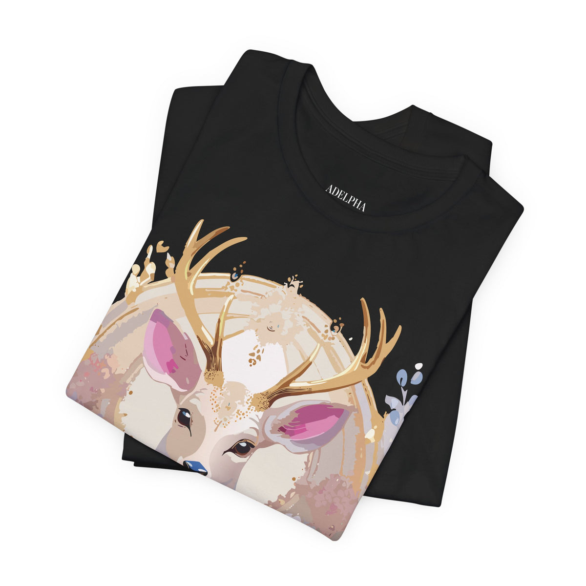 Medallion Graphic Unisex Cotton Bella+Canvas Tee with Floral Art Design m71