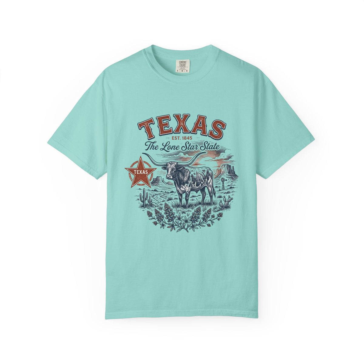 Texas State Vintage Travel Tourist Graphic Tee Unisex 100 Cotton Comfort Colors T-Shirt