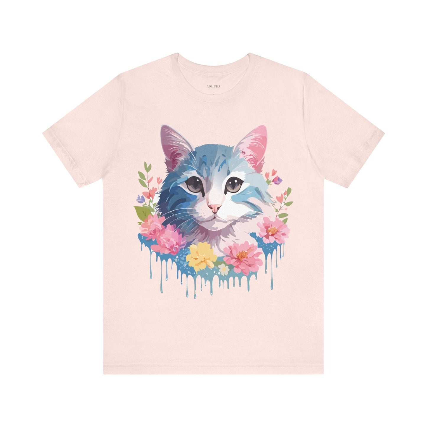 Cat Graphic Tee Unisex Vintage Inspired Shirt By Adelpha Short Sleeve