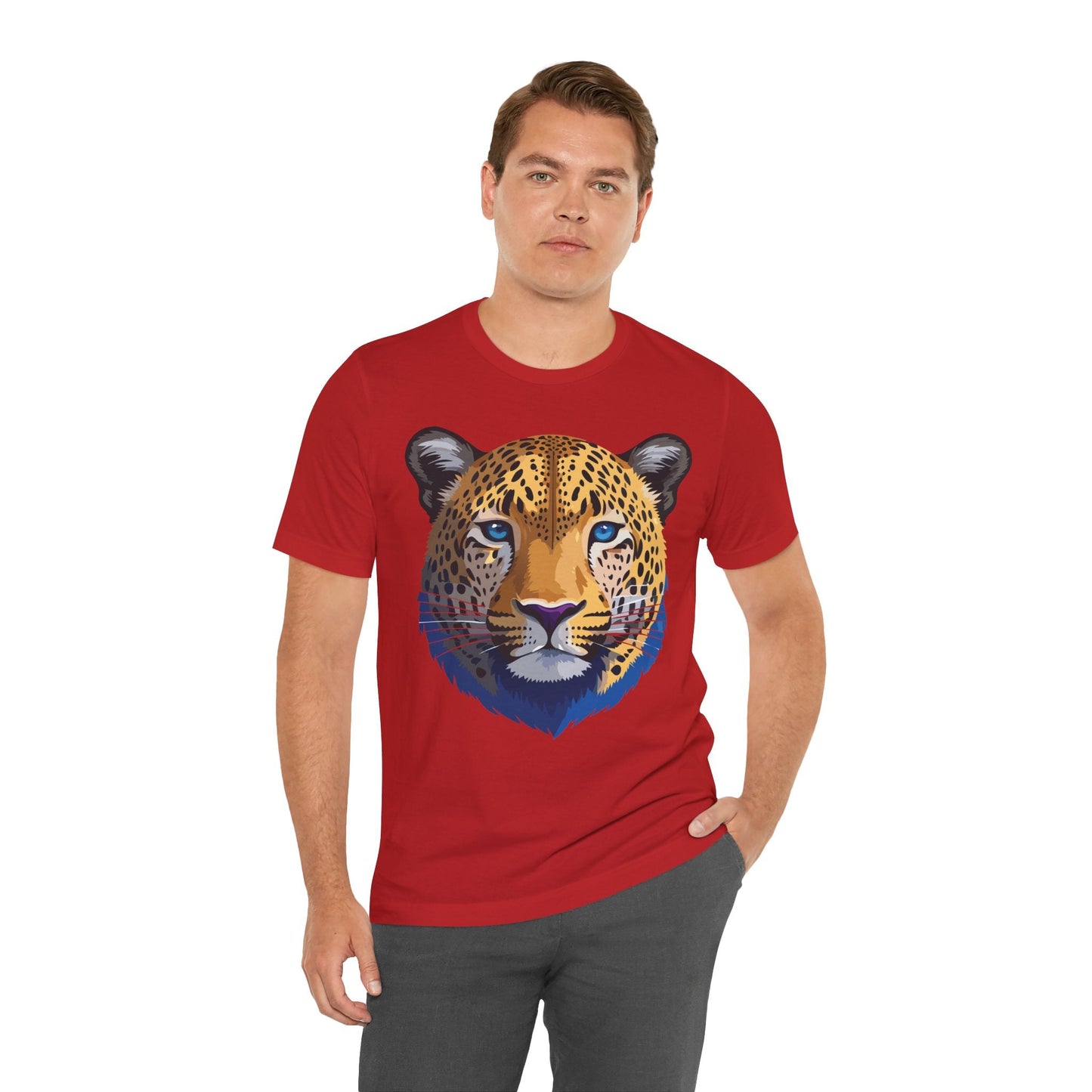 Unisex Animal Graphic Tee Shirt With Wildlife Art Design For Everyday Comfort Short Sleeve