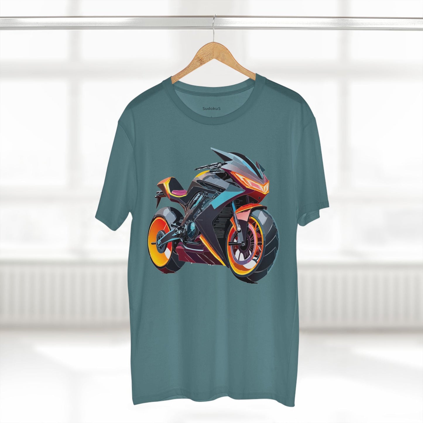 Moto Bike Graphic Unisex 100 Cotton Staple Tee 17