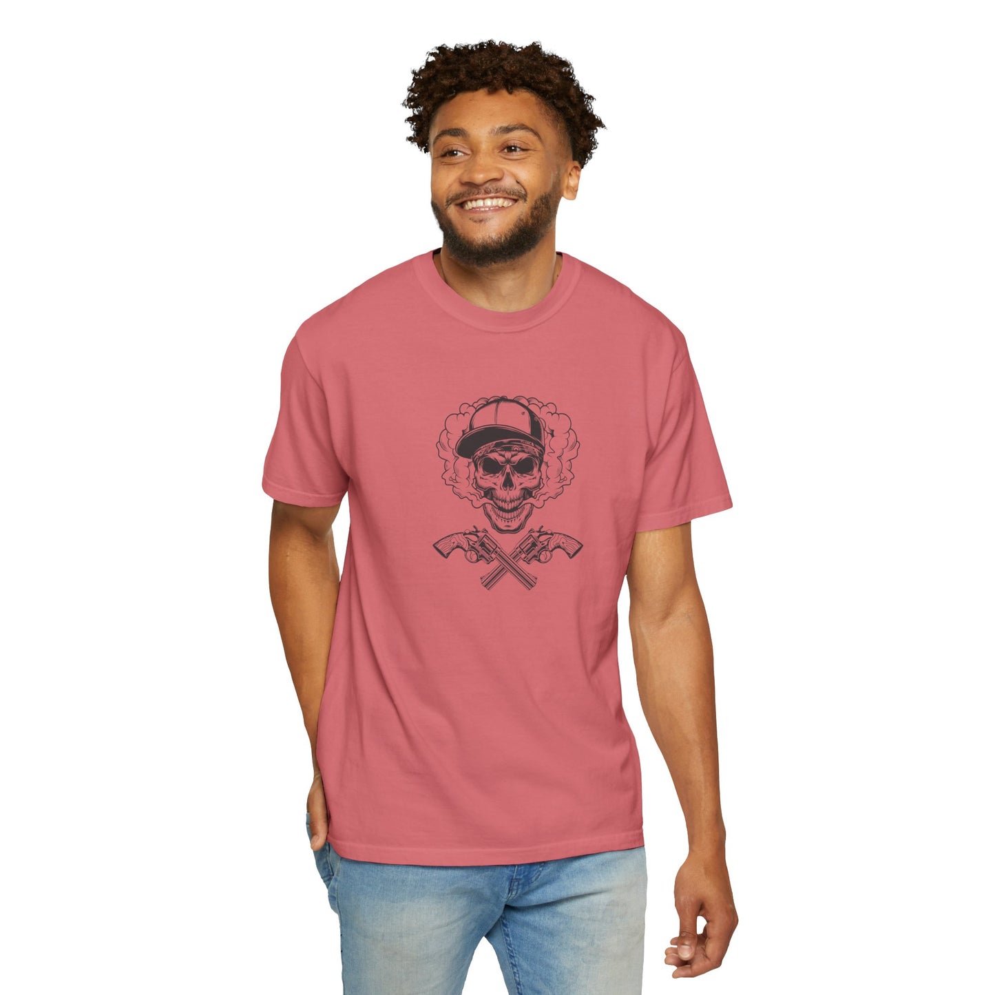 Unisex Cotton Tee Shirt with Skull