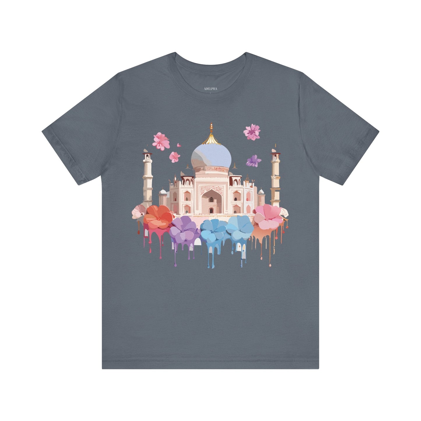 Taj Mahal Tourist Shirt Graphic Tee Unisex Vintage Inspired Adelpha Art Design Edition