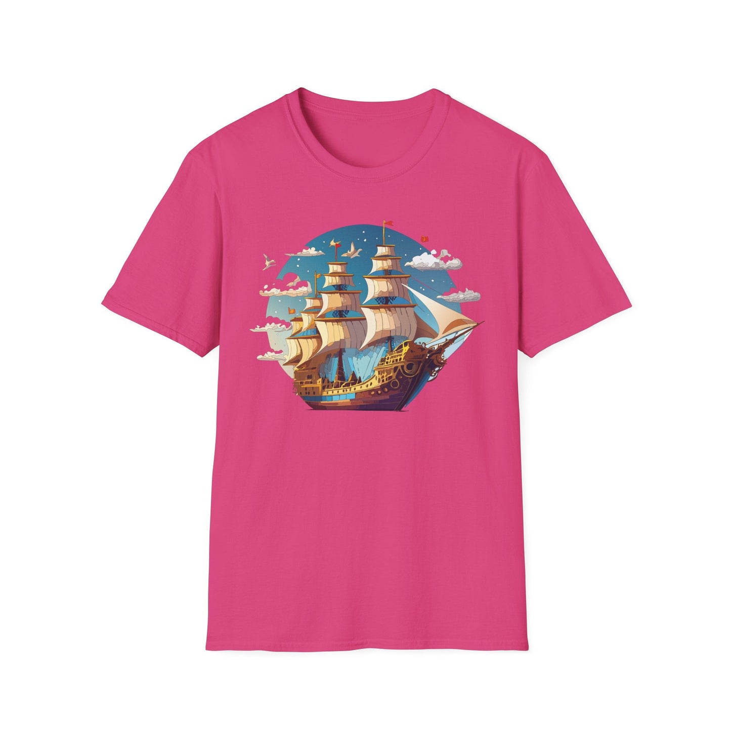 Ship T Shirts Frigate Vessel Tee Shirt Unisex Gildan Softstyle 64000 Cotton Tee Comfort Fit