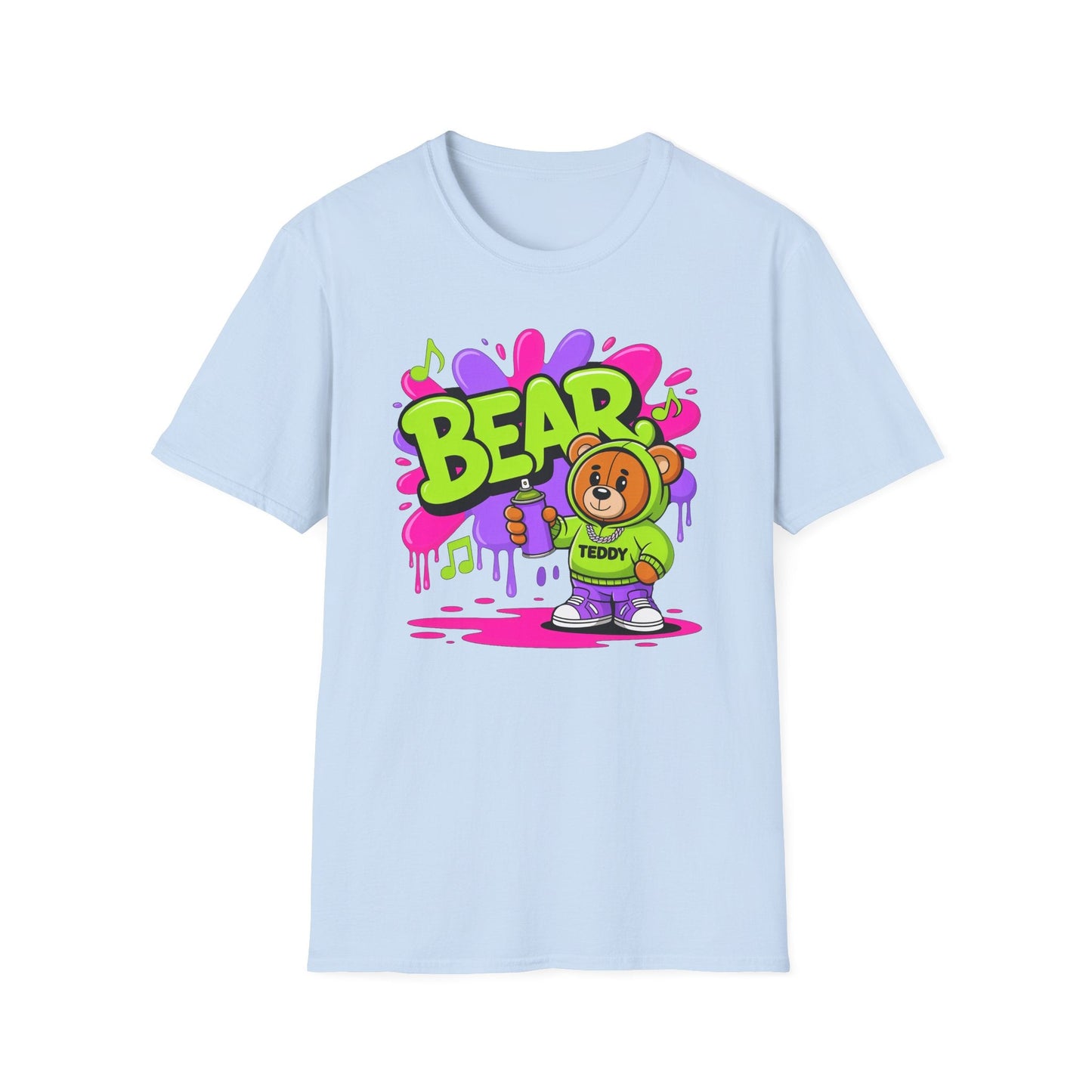 Funny Cartoon Animals T Shirt Unisex Graphic Tee Animation Softstyle Gildan 64000 Ring Spun Cotton