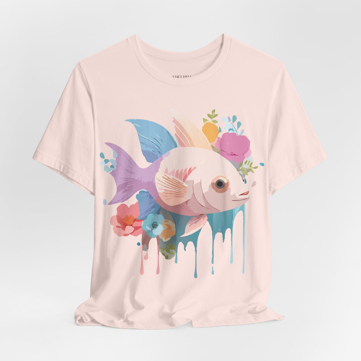 Fish Graphic Design Tee Bella+Canvas Unisex 100 Cotton Tee Shirt a102