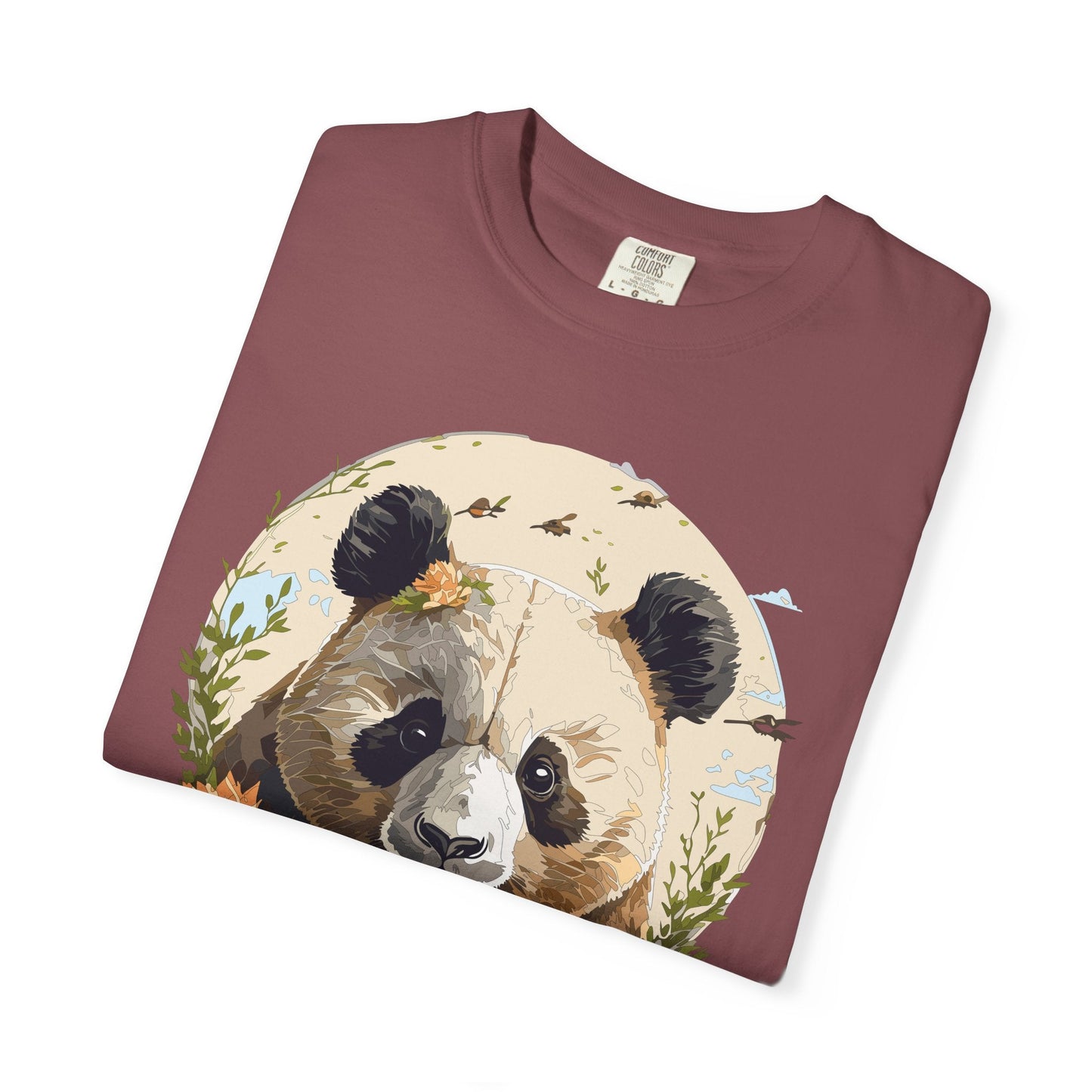 Panda Portrait Graphic T-Shirt Unisex Cotton Floral Animal Art Tee p9