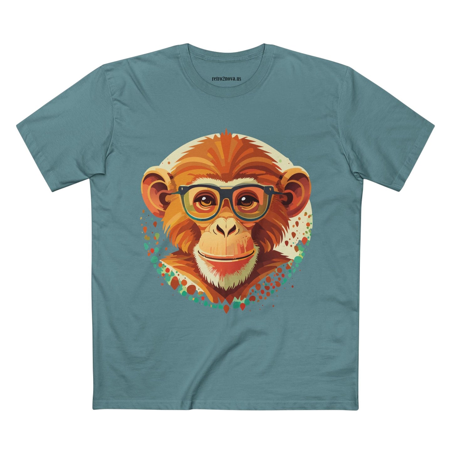 Monkey Shirt Animal Shirt Unisex Premium Cotton Tee With Original Art Design By Retro2Nova For Everyday Comfort