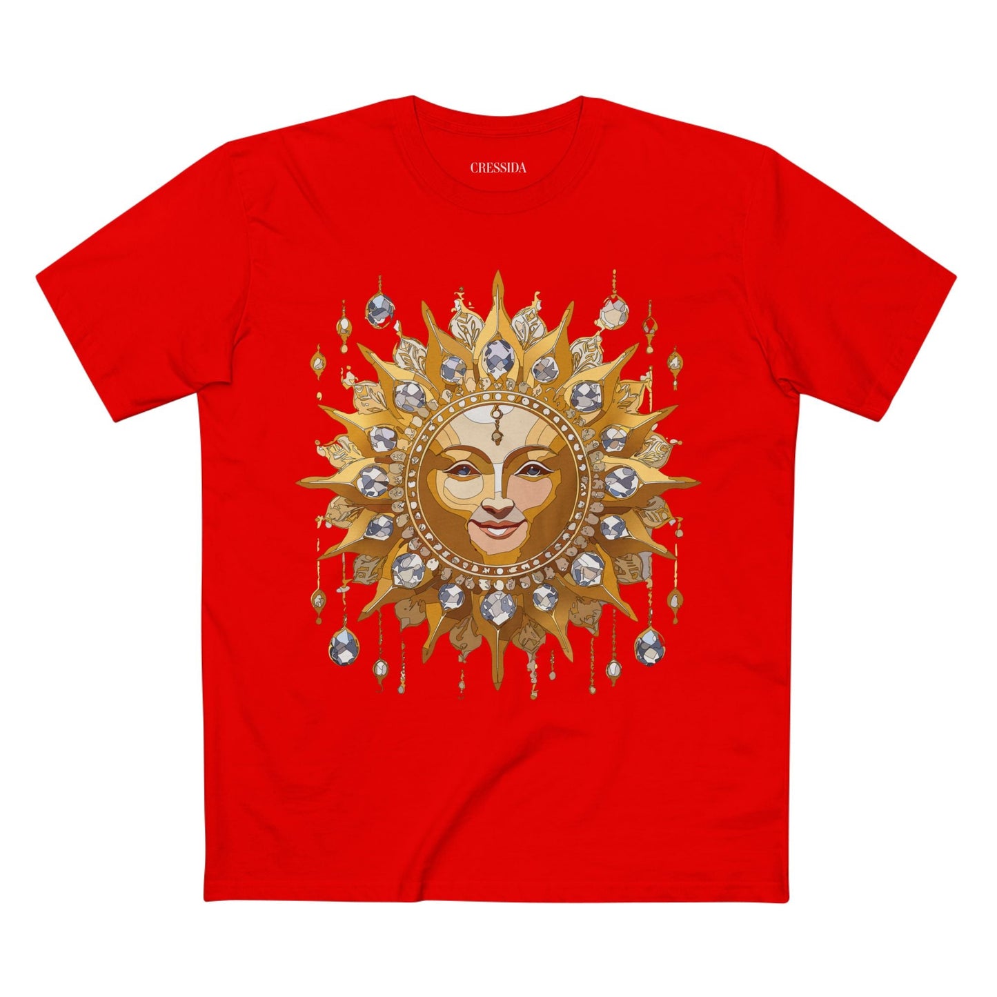 Gold Sun Graphic Unisex 100 Cotton T-Shirt with Golden Art Design 6