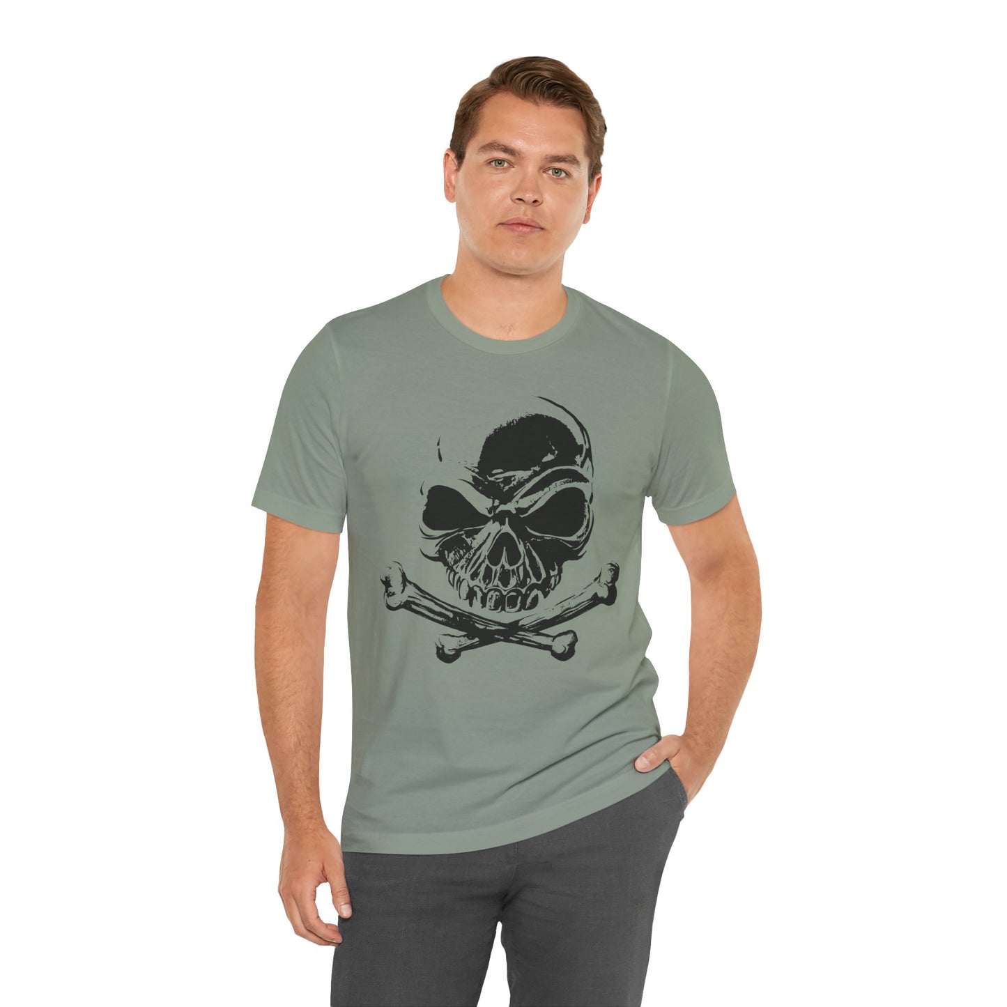 Black Skull Graphic Design Tee, Skull Shirt, Vintage Tees, Art Design T-Shirt, Vintage Graphic Tee, Art Shirts with Skulls