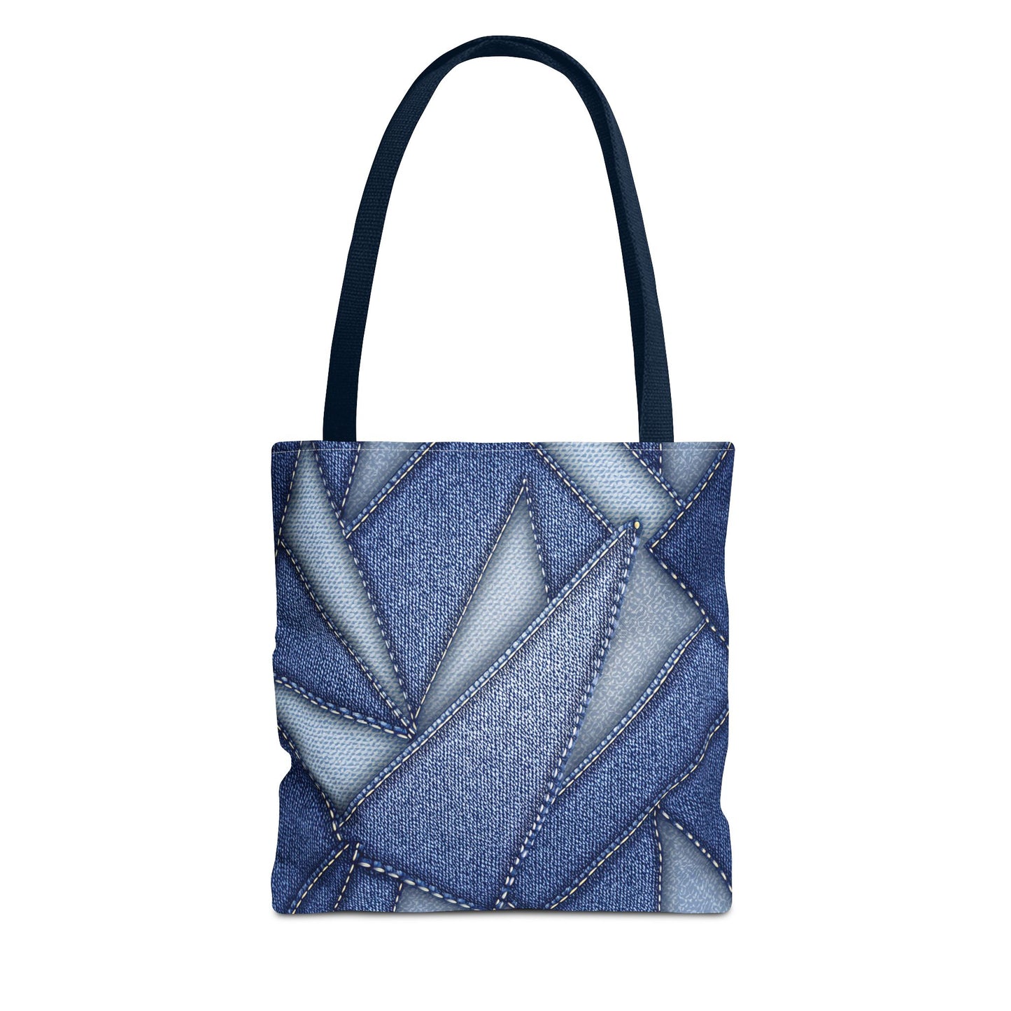 Denim Fabric Imitation Print Unisex Canvas Bag Poly Spun 3 Sizes Tote Bag 111