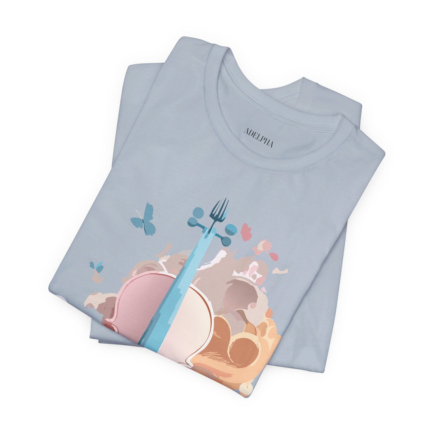 Music Graphic Unisex 100 Cotton Vintage Art with Musical Elements Tee 7