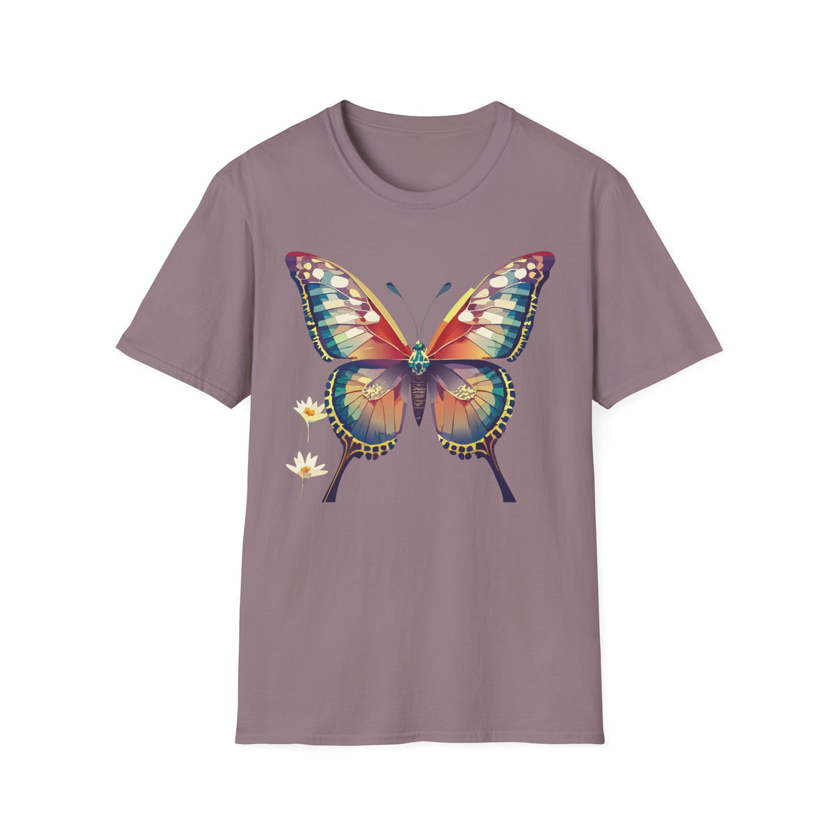 Butterfly Watercolor T-Shirt — Vibrant Multicolor Butterfly Tee for Spring Graphic Tee Unisex 100 Cotton Gildan T-Shirt