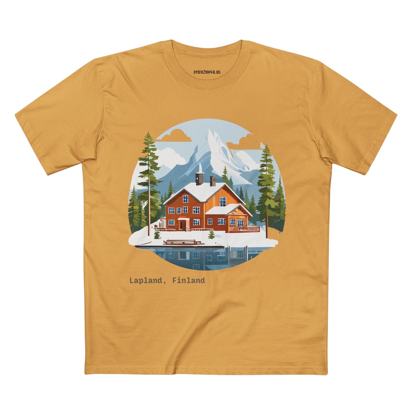 Lapland Travel Shirt TT 58 Unisex Premium Cotton Tee With Original Art Design From Retro2Nova
