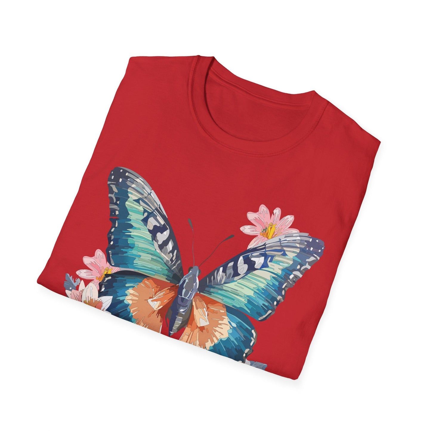 Butterfly T Shirt Unisex Cotton Tee Monarch Butterfly Design Softstyle 64000 Gildan Brand Quality