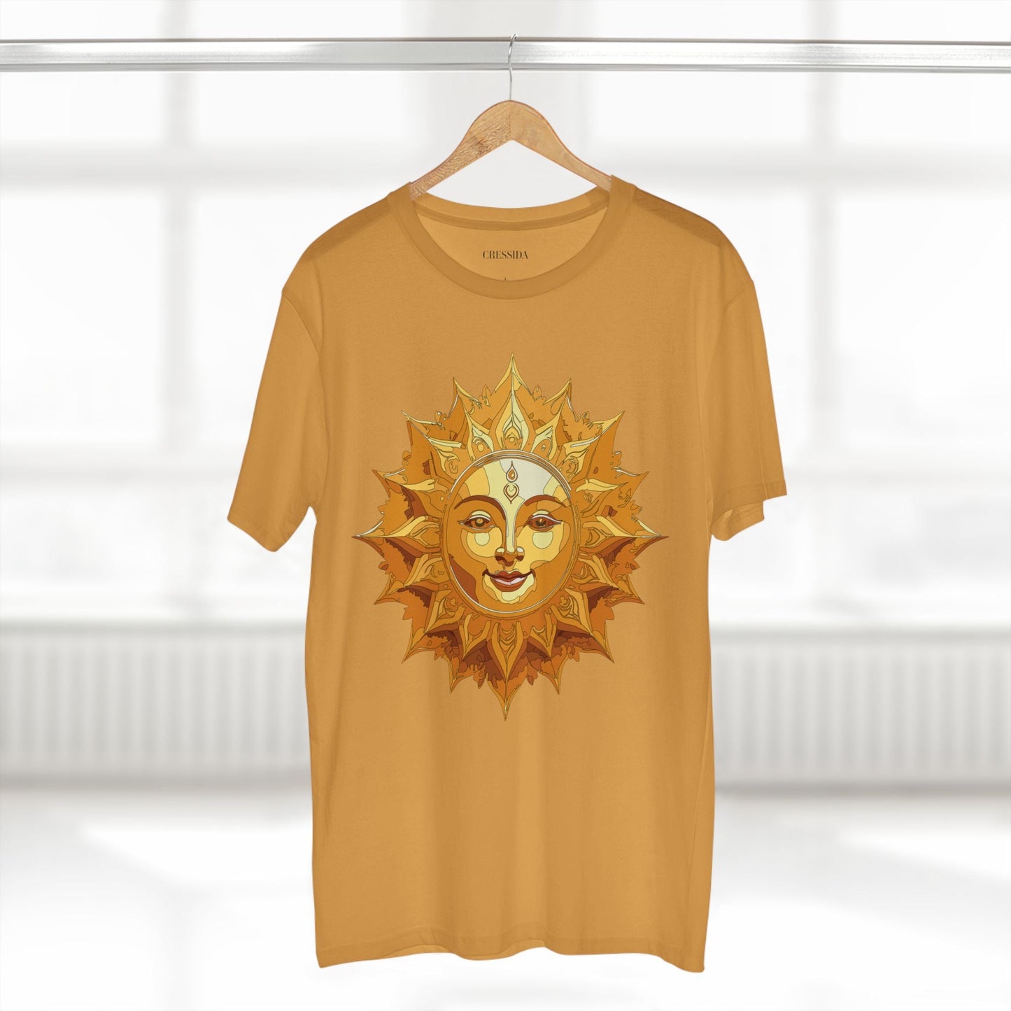 Gold Sun Graphic Unisex 100 Cotton T-Shirt with Golden Art Design 21