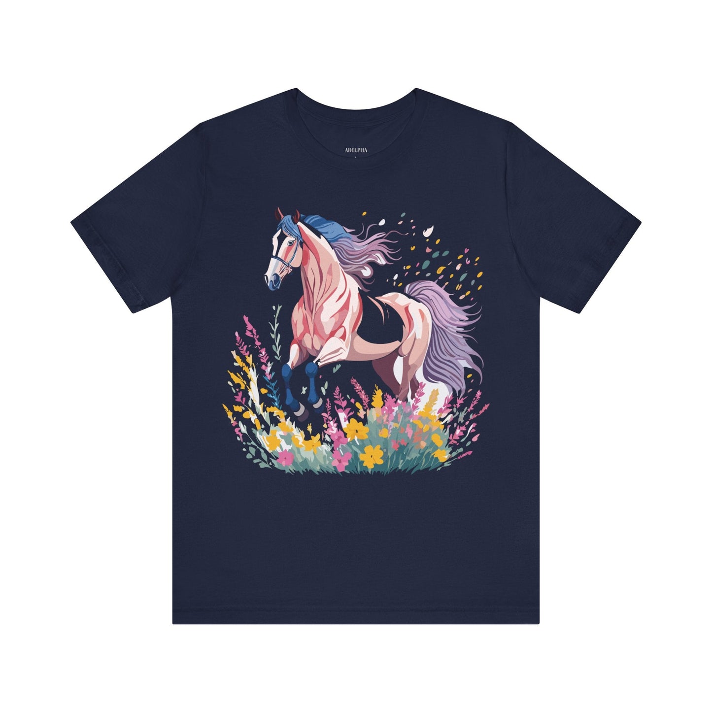 Horse Graphic Tee Unisex Short Sleeve Jersey Shirt Adelpha Vintage Inspired Art Collection