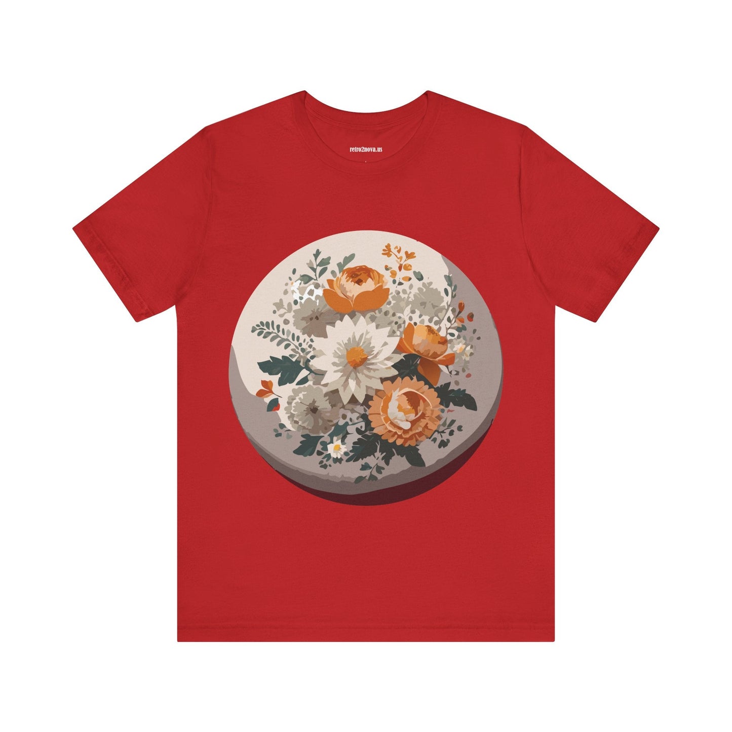 Floral Shirt Unisex Floral Print Jersey Tee Lightweight Breathable From Flowers Collection