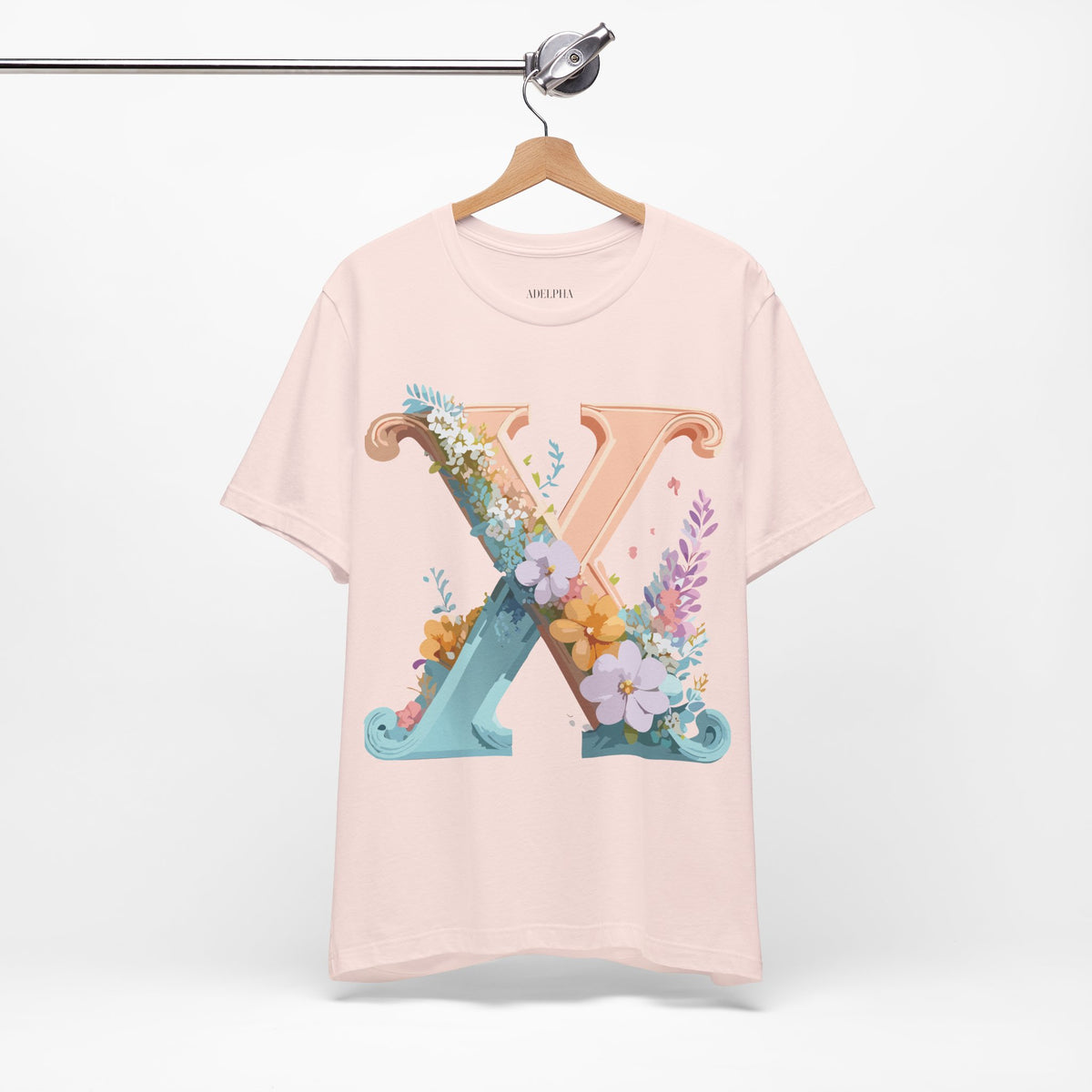 Letter X Graphic Unisex Cotton Bella+Canvas Tee with Art Letter Design