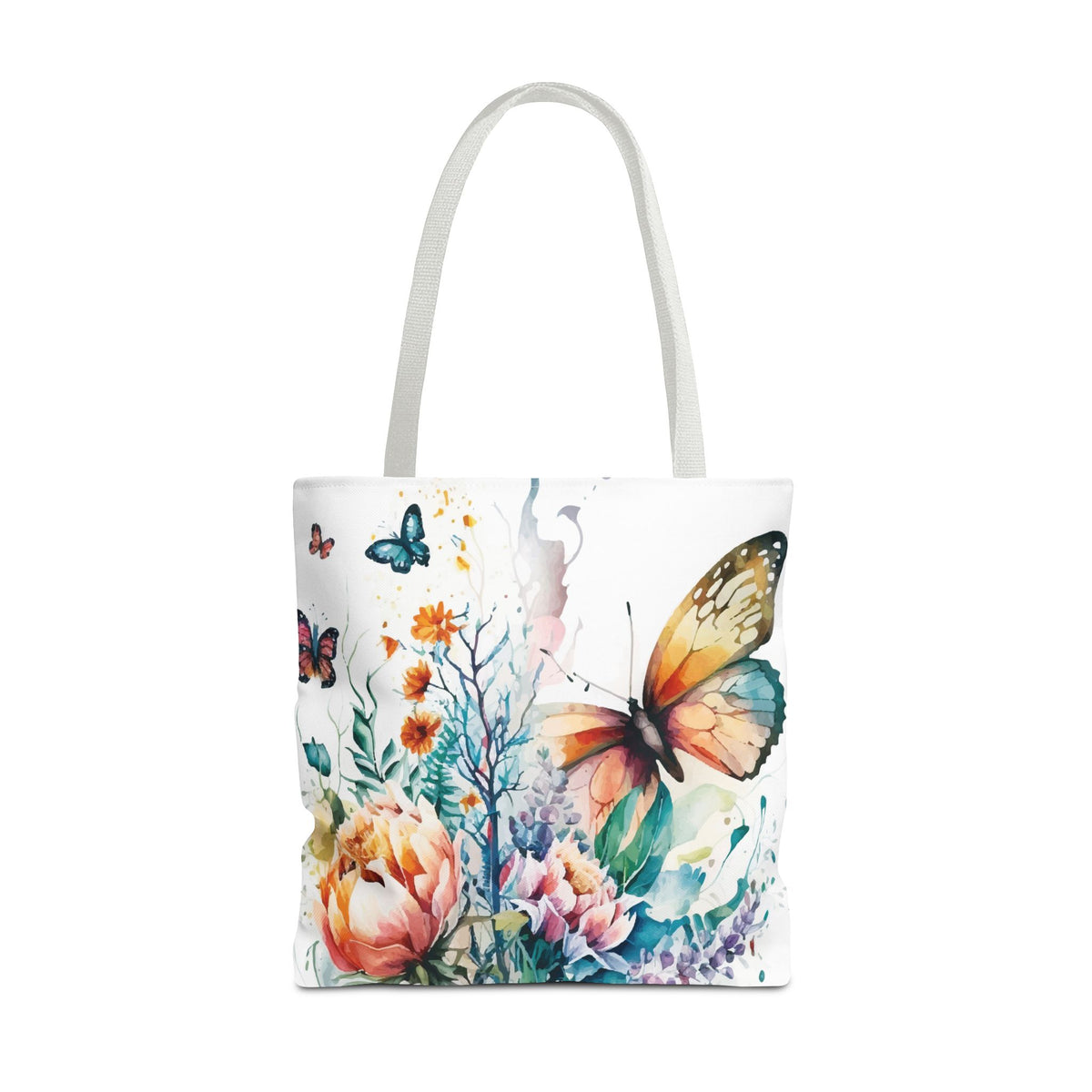 Bolsa de lona con estampado de mariposas 