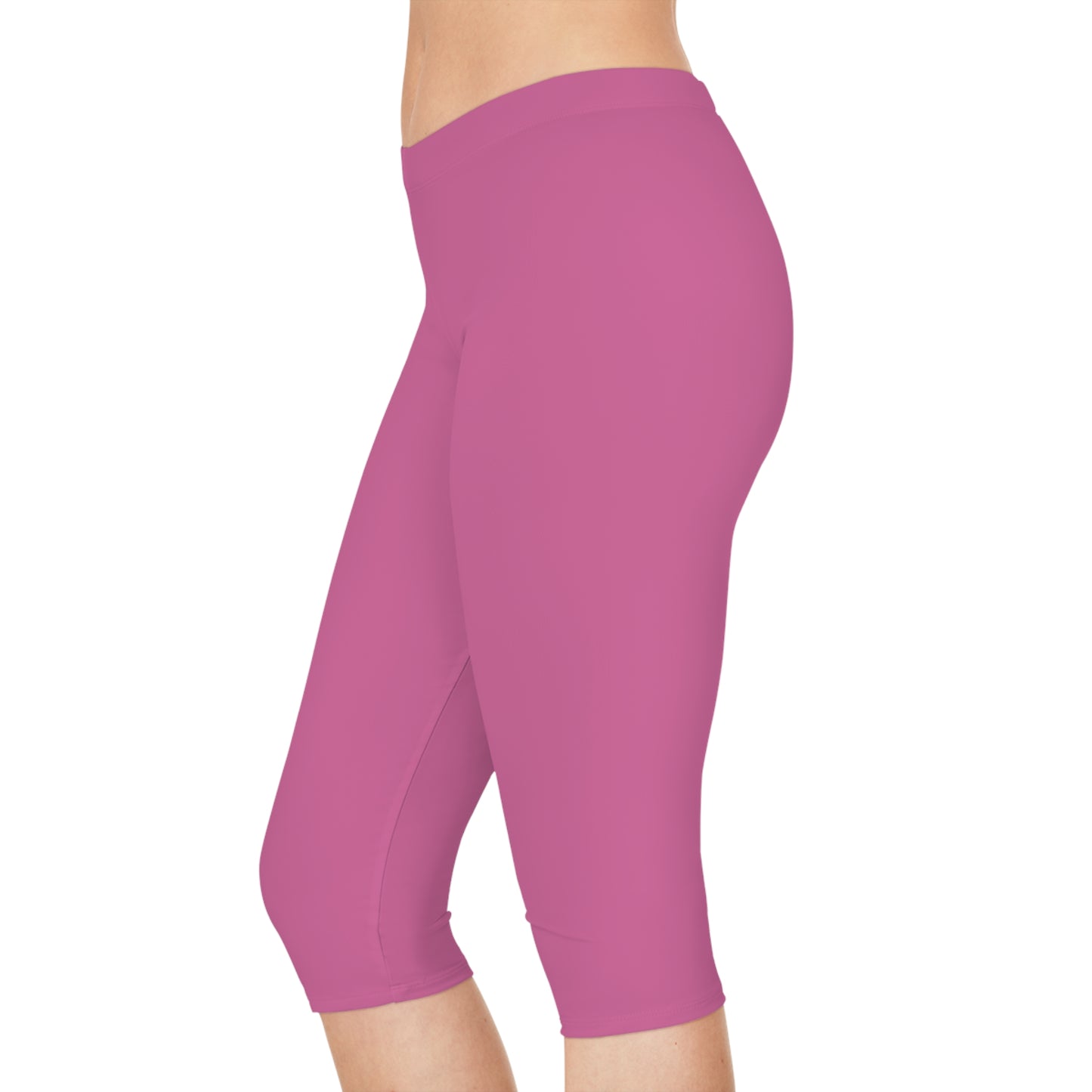 Pink Color Capri Leggings, Pink Capri Leggings 21