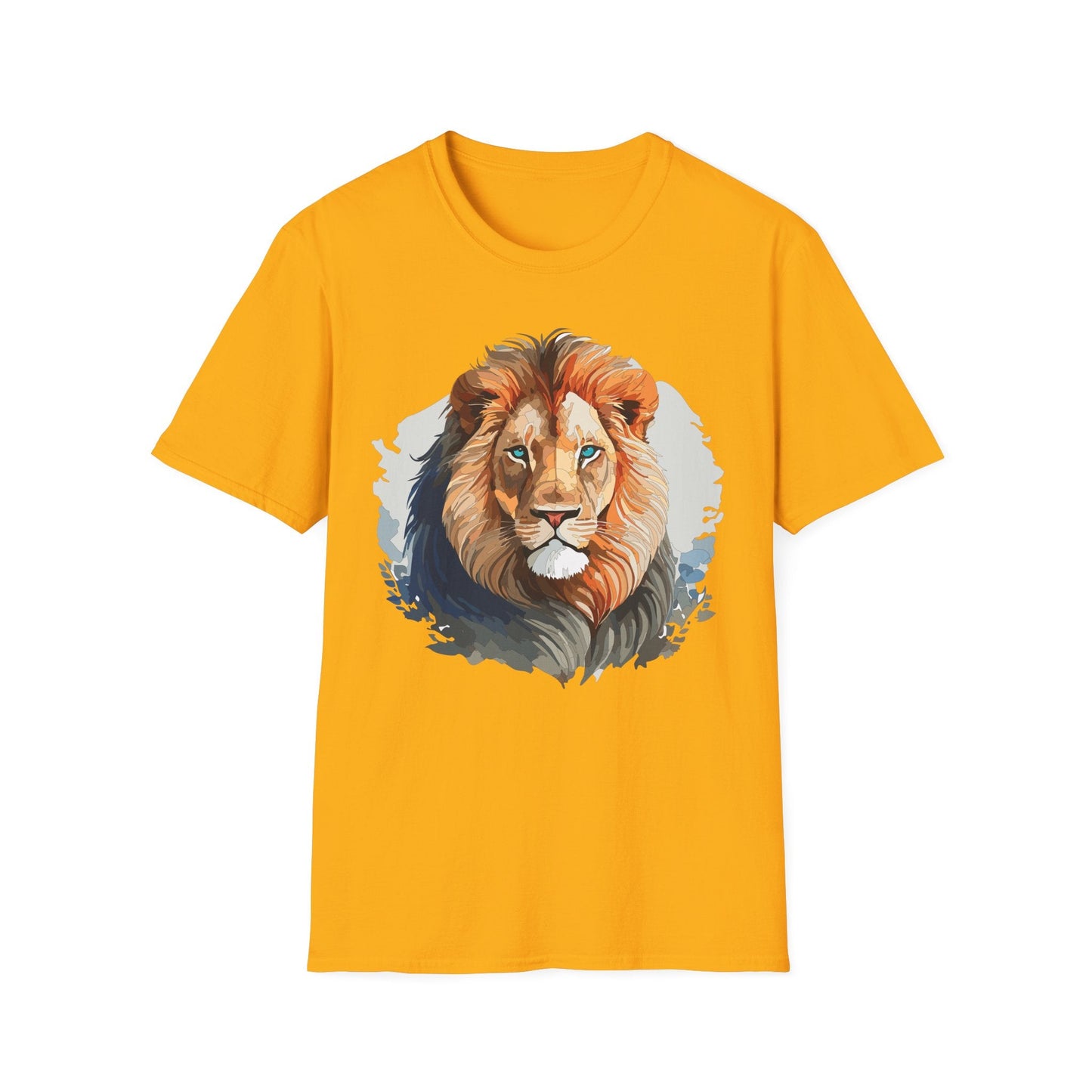 Lion Shirt Unisex Animal Tee Gildan Softstyle 64000 100 Percent Ring Spun Cotton