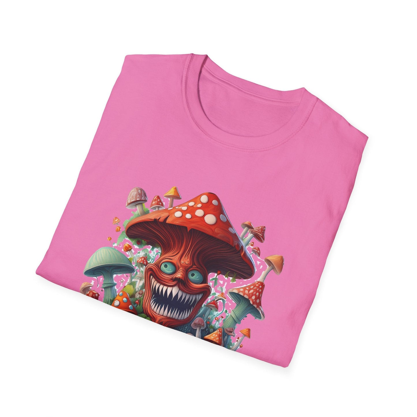 Unisex Mashroom Tee Shirt With Funny Mashroom Design Fungus Humor Softstyle Cotton