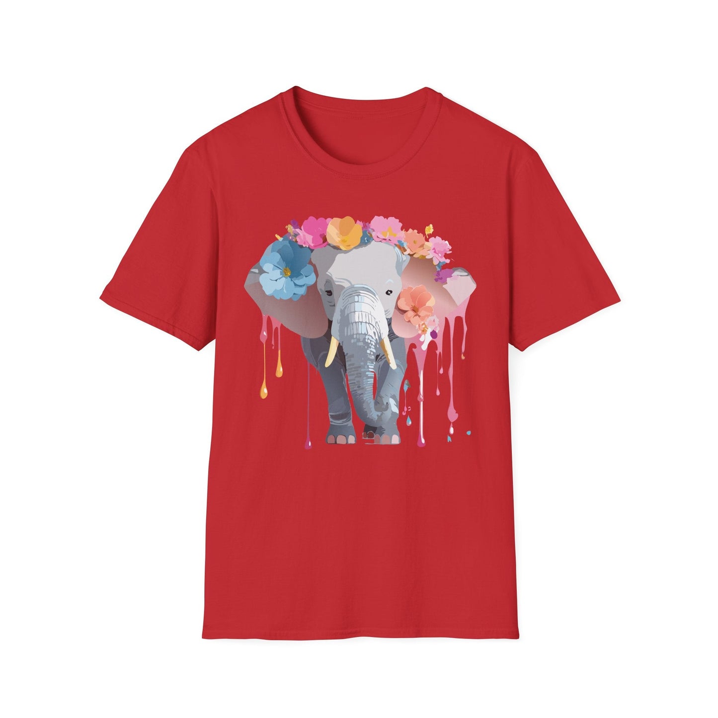 Elephant T Shirt Unisex Softstyle Gildan 64000 Elephant On T Shirt Animation Animals Tee