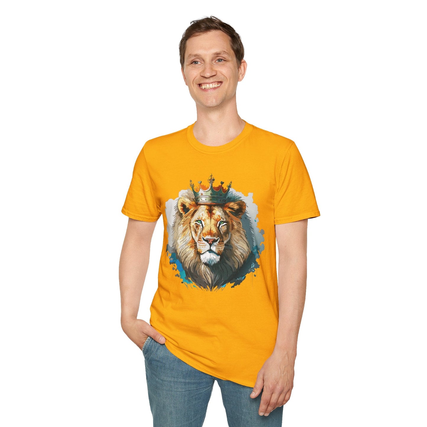 Lion Shirt Unisex Animal Tee Softstyle 64000 100 Percent Ring Spun Cotton