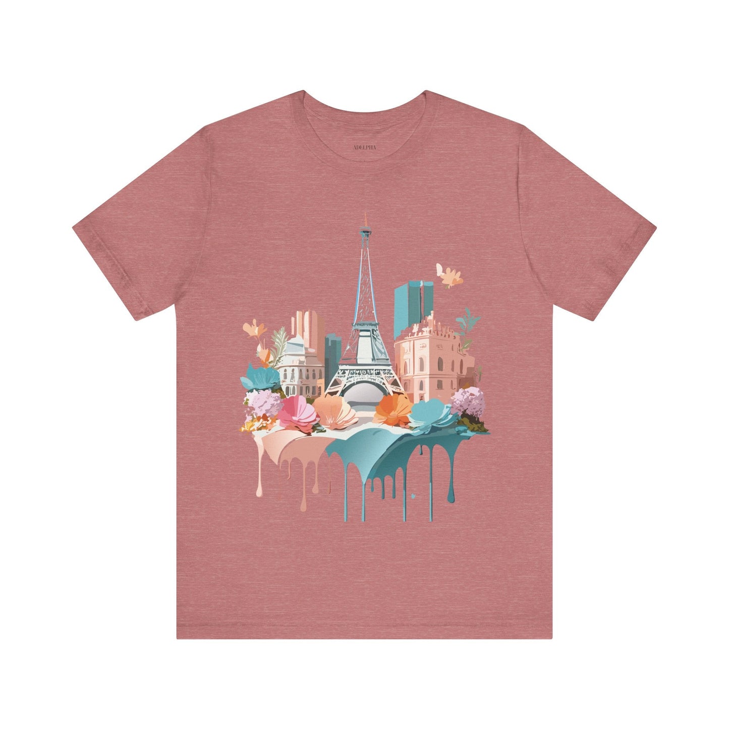 Paris Vintage Inspired Graphic Tee Unisex Short Sleeve Shirt Adelpha Artwork Studio