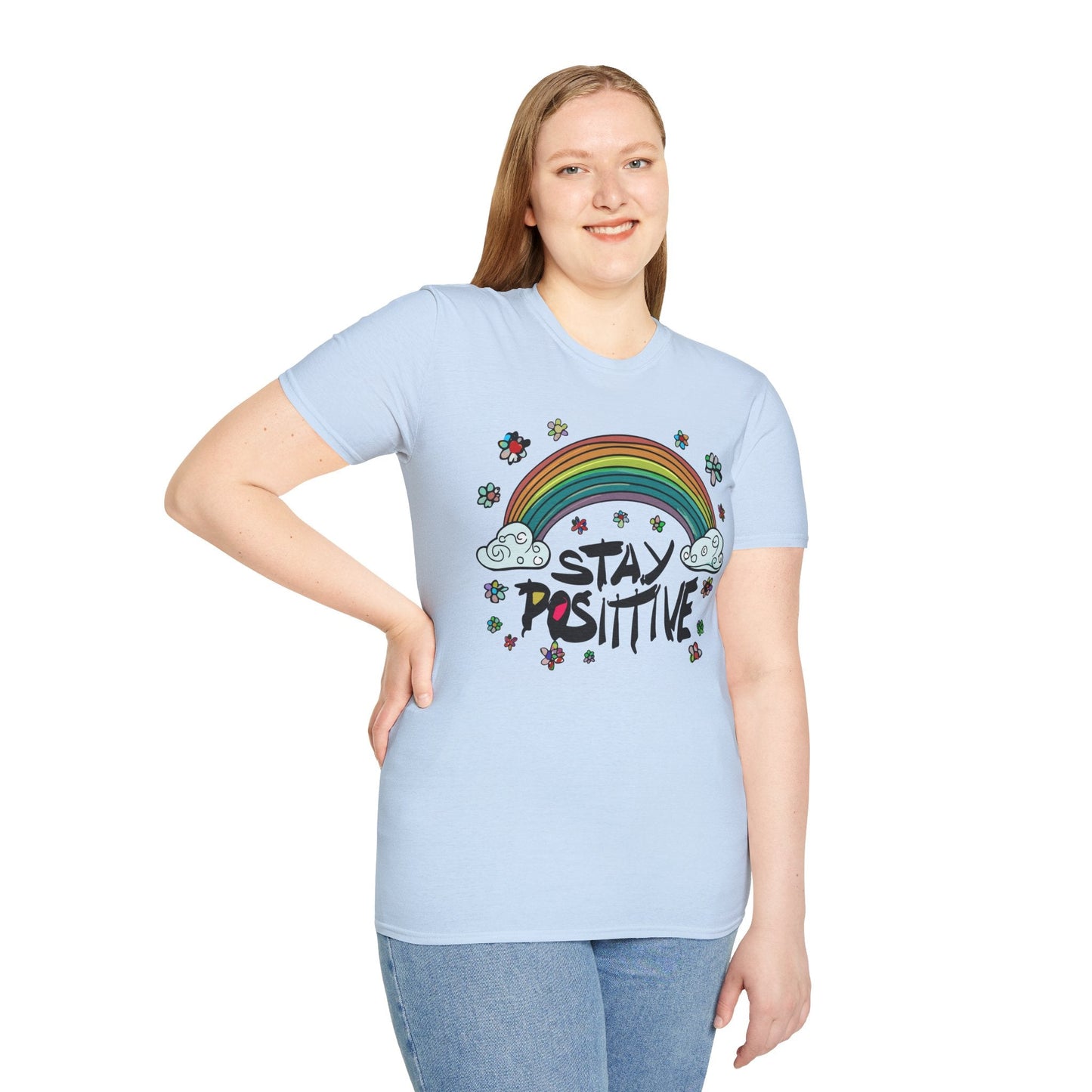 Positive Slogan T Shirt Unisex Softstyle Tee With Positive Words And Good Quotes Gildan 64000