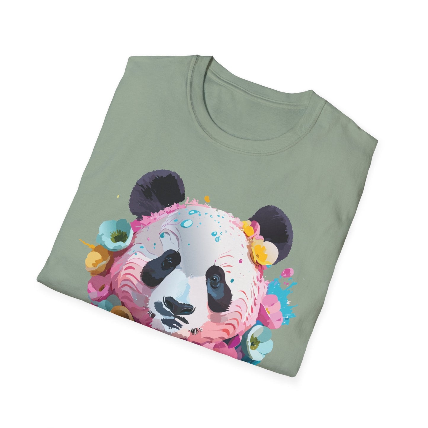 Panda Shirt Unisex T Shirt Graphic Tee Animal Print Gildan Softstyle 64000 100 Percent Cotton