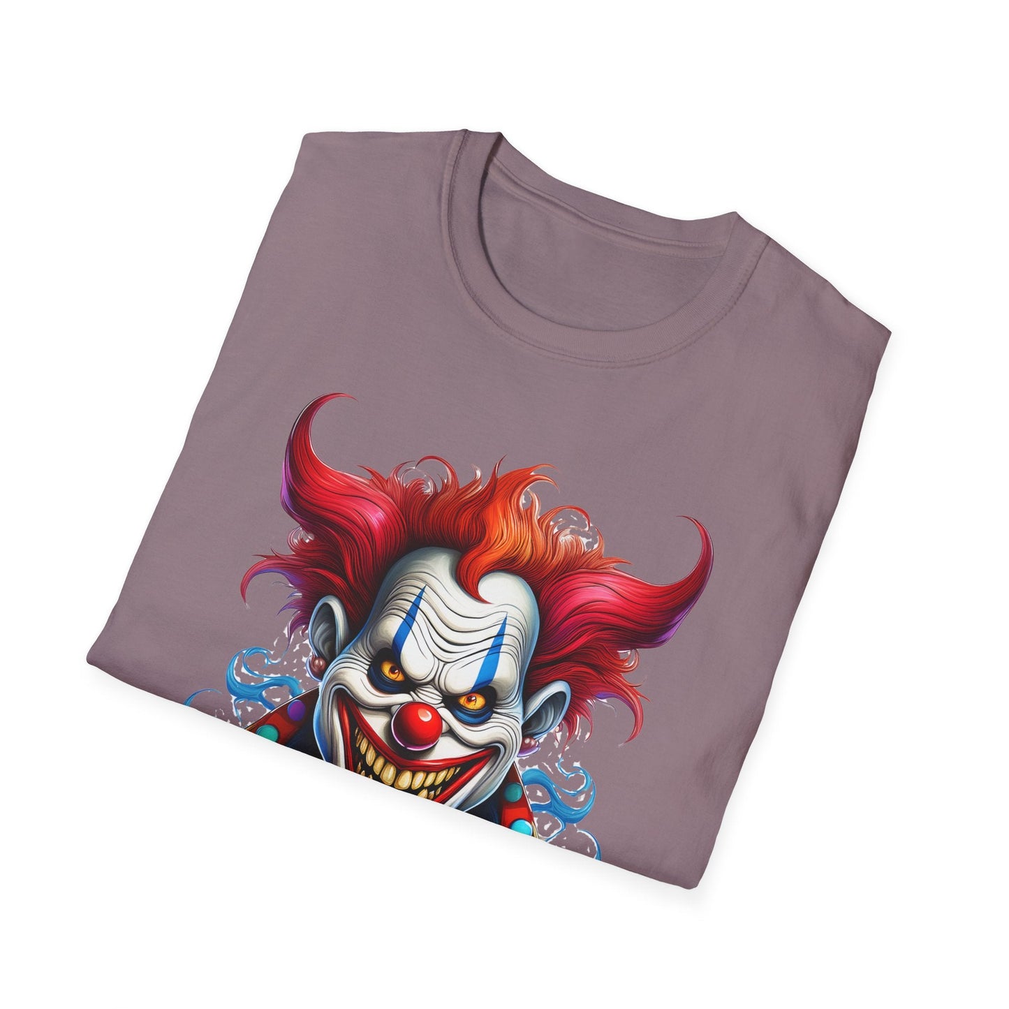 Clown Shirt Unisex Tee Circus Shirt Funny Man Shirt Scary Man Tee 100 Percent Cotton Gildan 64000
